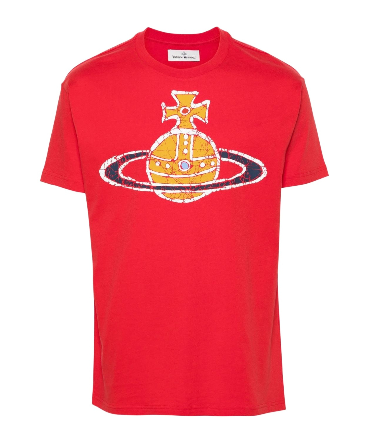 Shop Vivienne Westwood Orb-logo-print Cotton T-shirt In Red