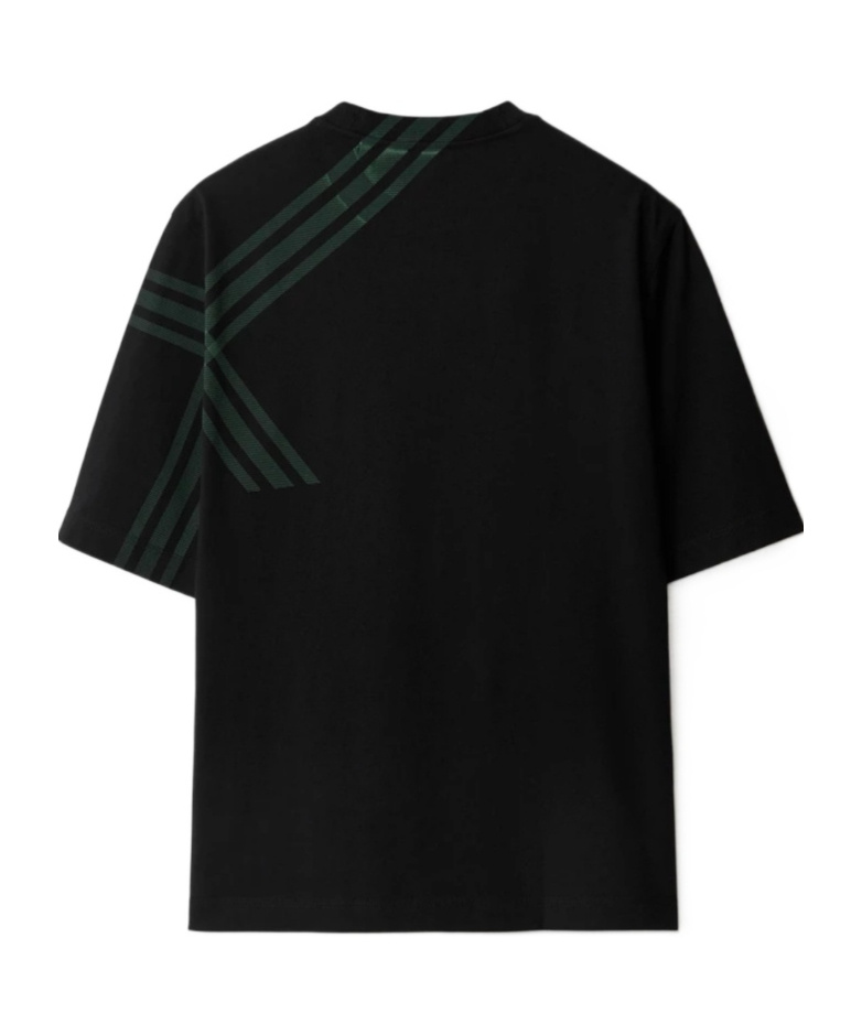 Burberry Cotton Short-sleeved T-shirt In Black