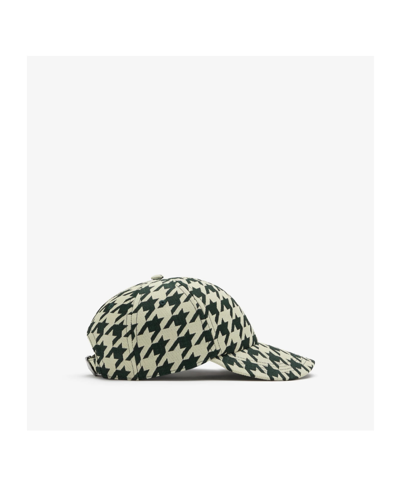 Burberry Houndstooth-pattern Cotton Cap In Green