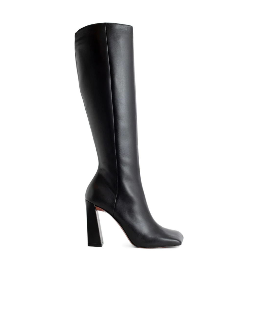Shop Amina Muaddi High-heeled Boots With Square Head In Black