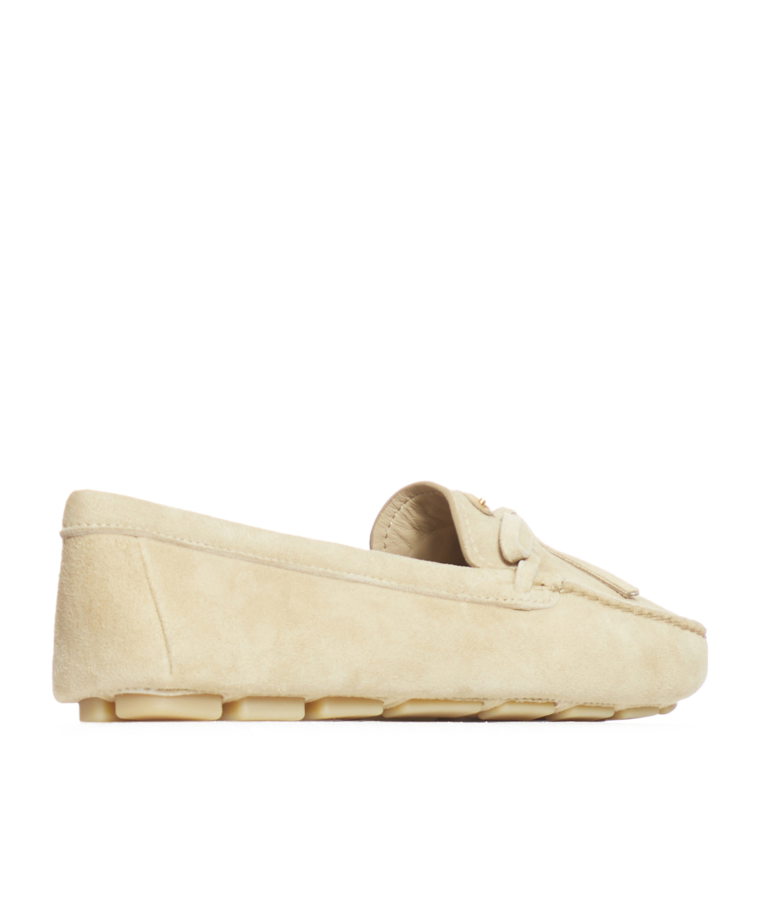 Prada Triangle-logo Slip-on Loafers In Brown