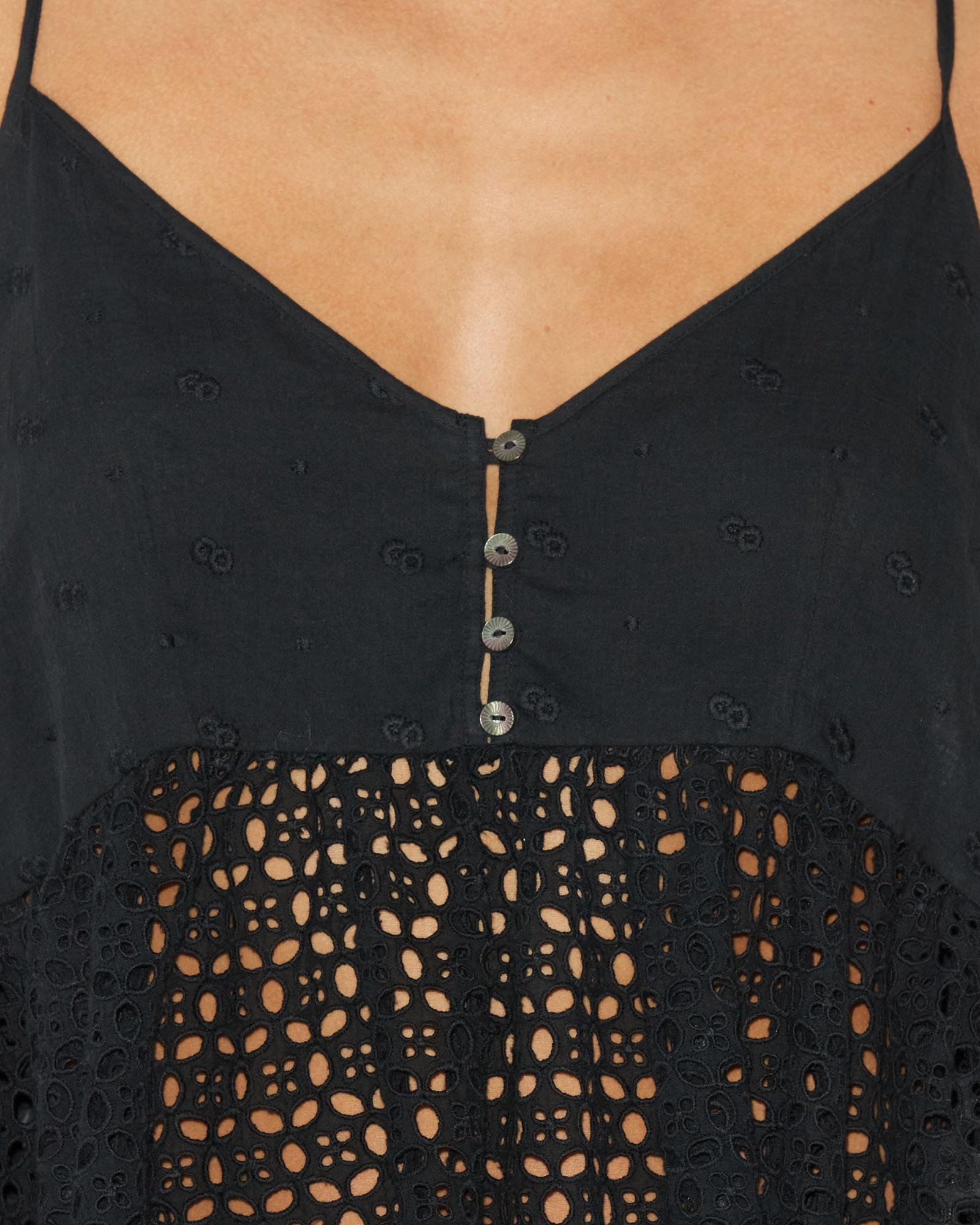 Isabel Marant Sogane Broderie-anglaise Top In Black