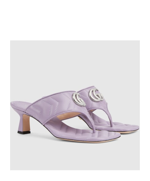 GUCCI A PAIR OF G-TOE HIGH-HEELED SANDALS
