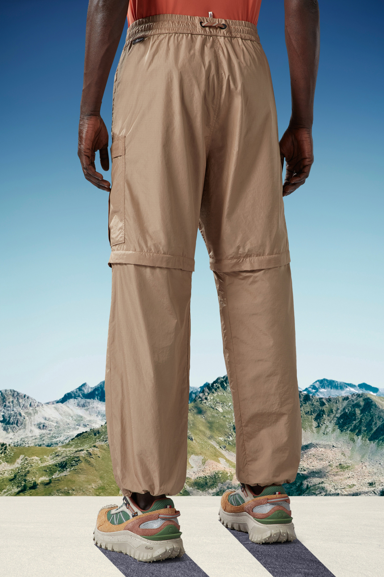 Moncler Grenoble Drawstring Cargo Pants In Brown