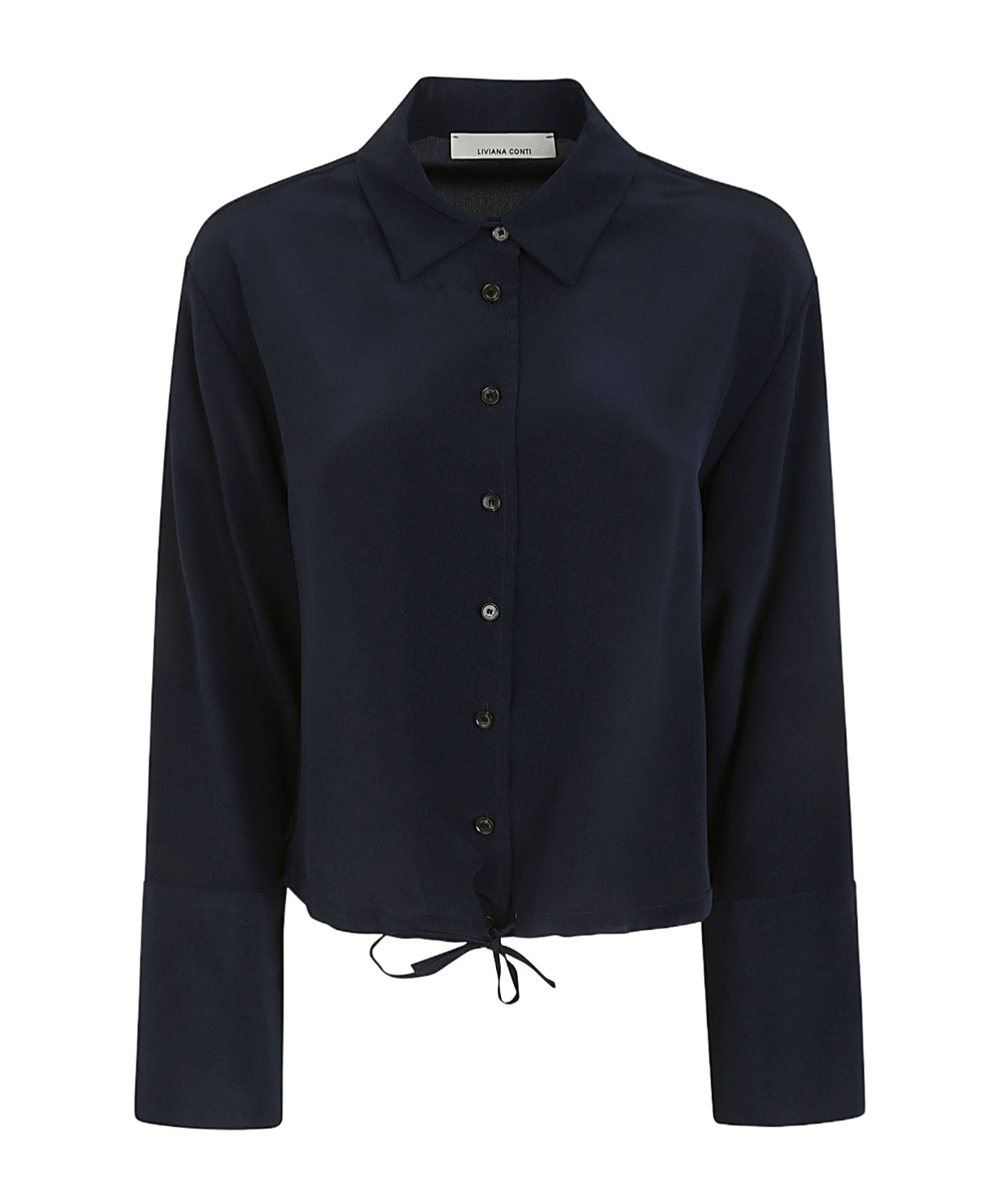 Liviana Conti Elastic Bottom Shirt In Black