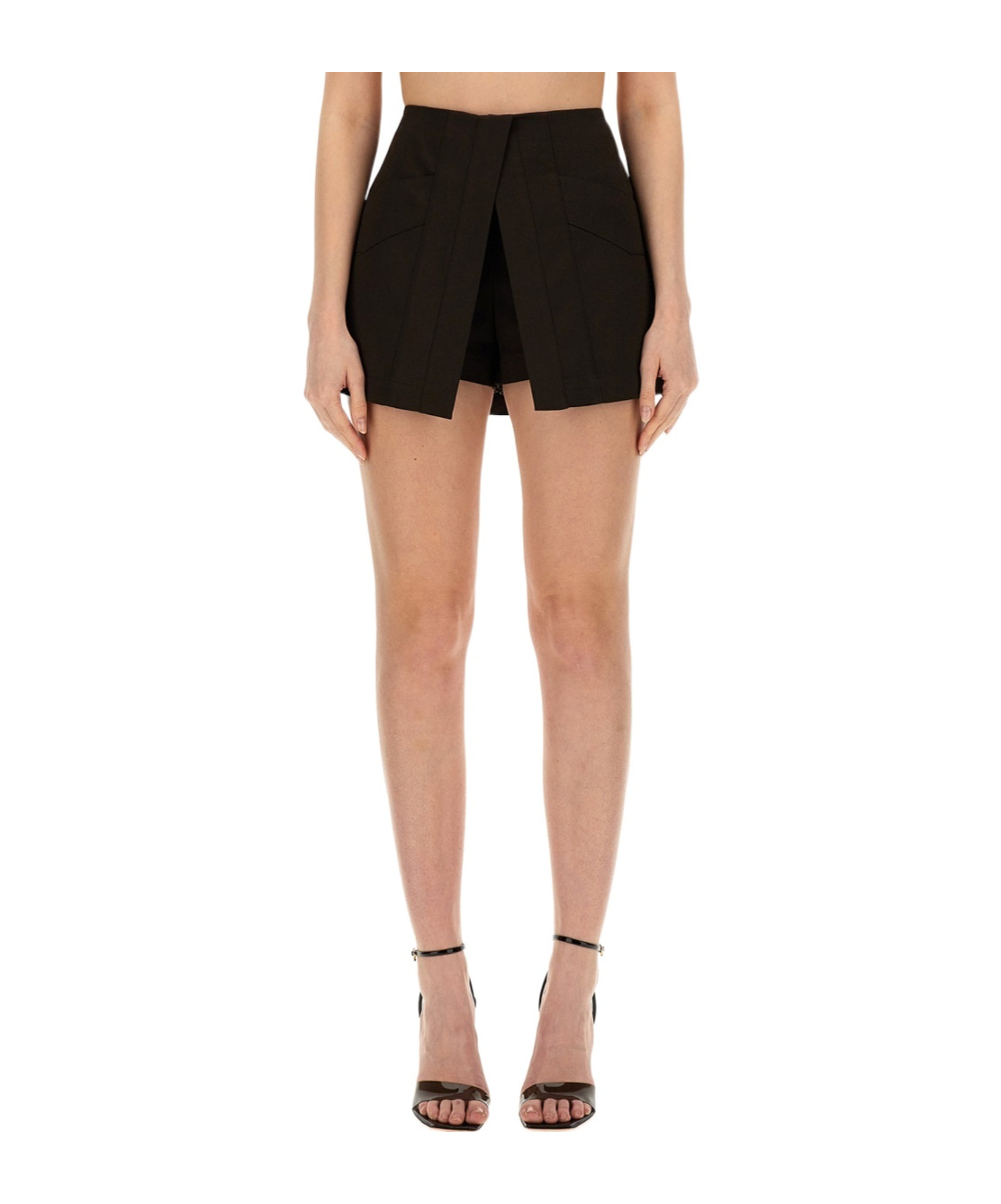 Msgm Layered-design Shorts In Black