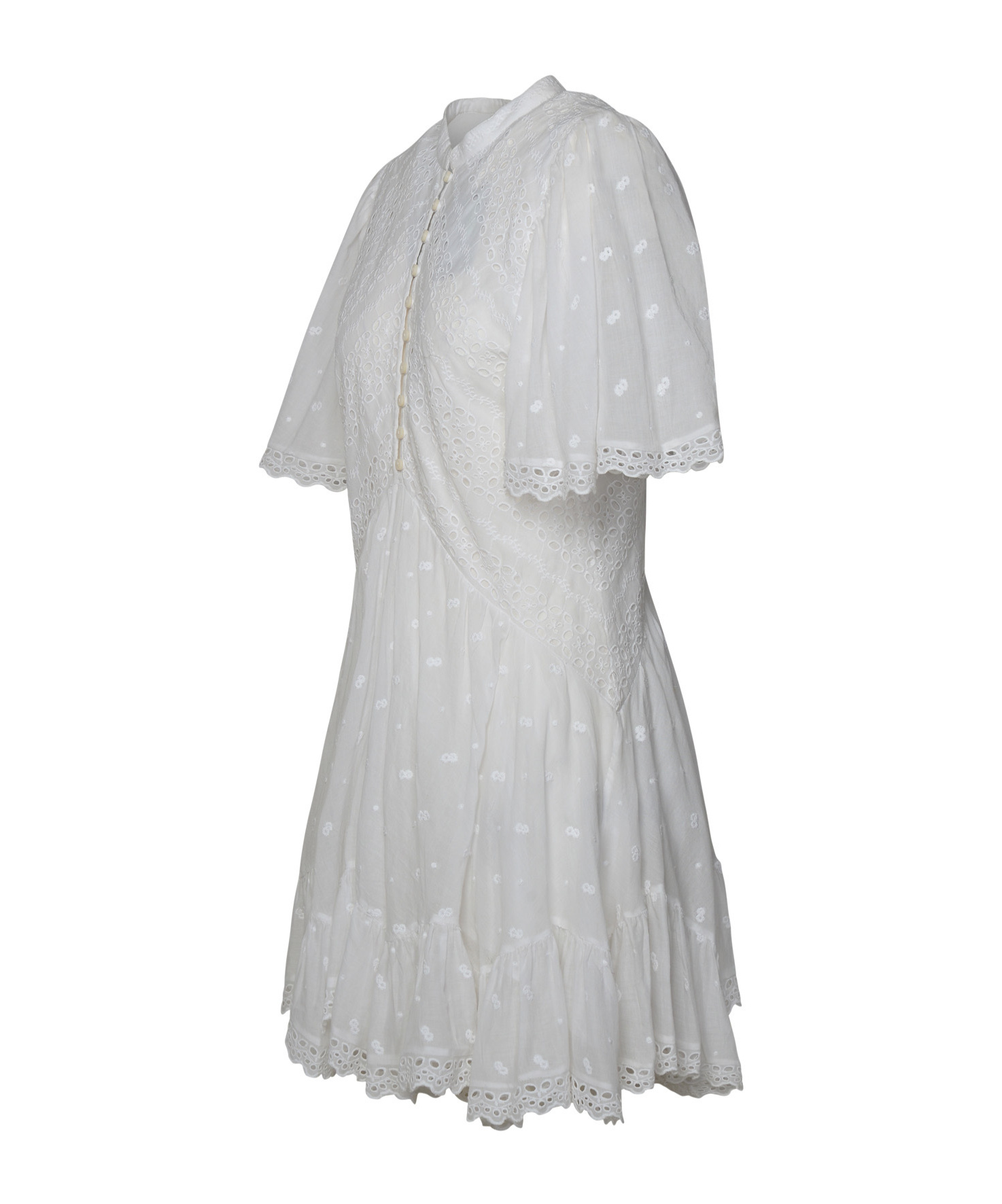 ISABEL MARANT ÉTOILE SLAYAE BRODERIE-ANGLAISE MINIDRESS