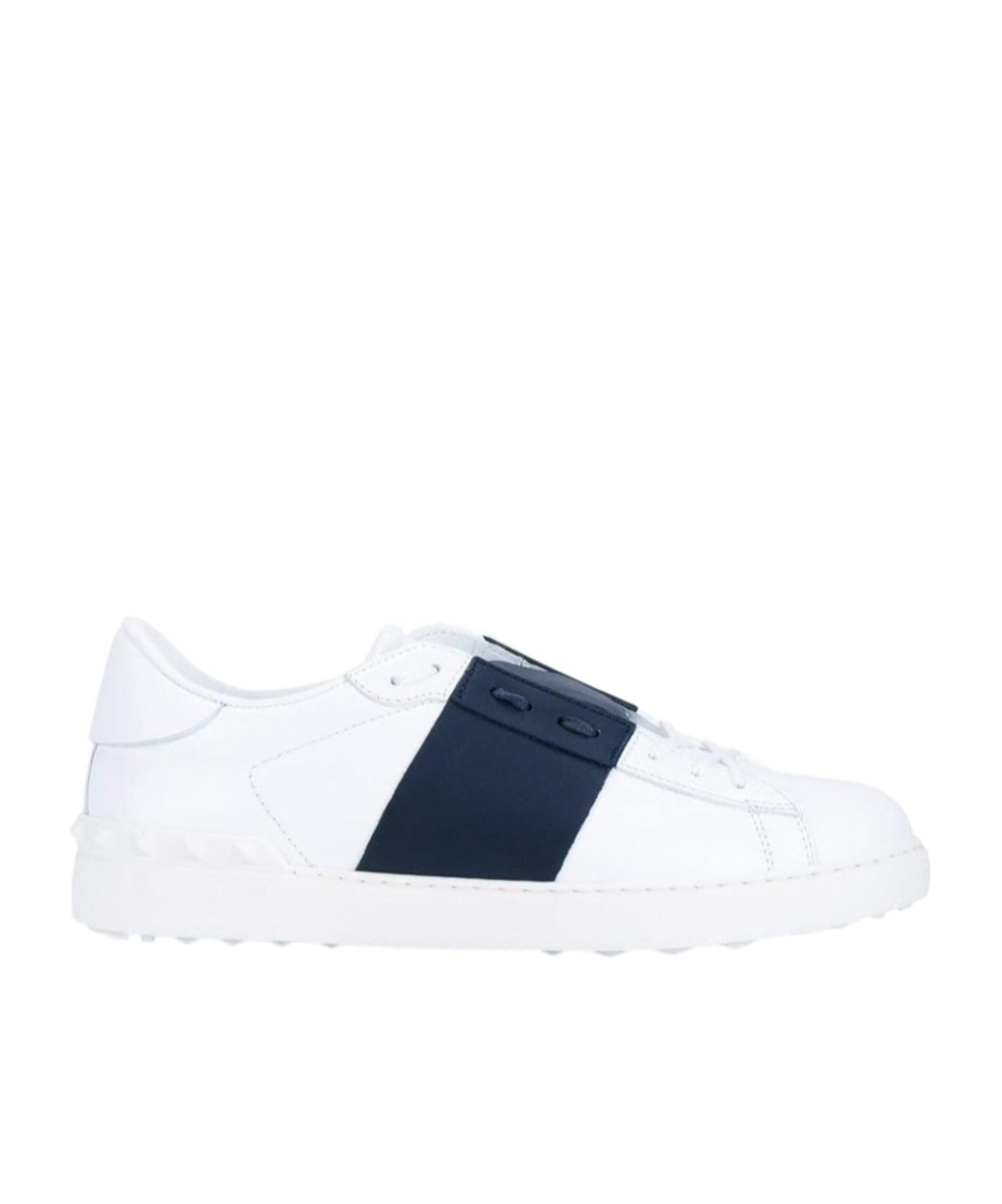 Valentino Garavani Calfskin Open Sneaker In Blue