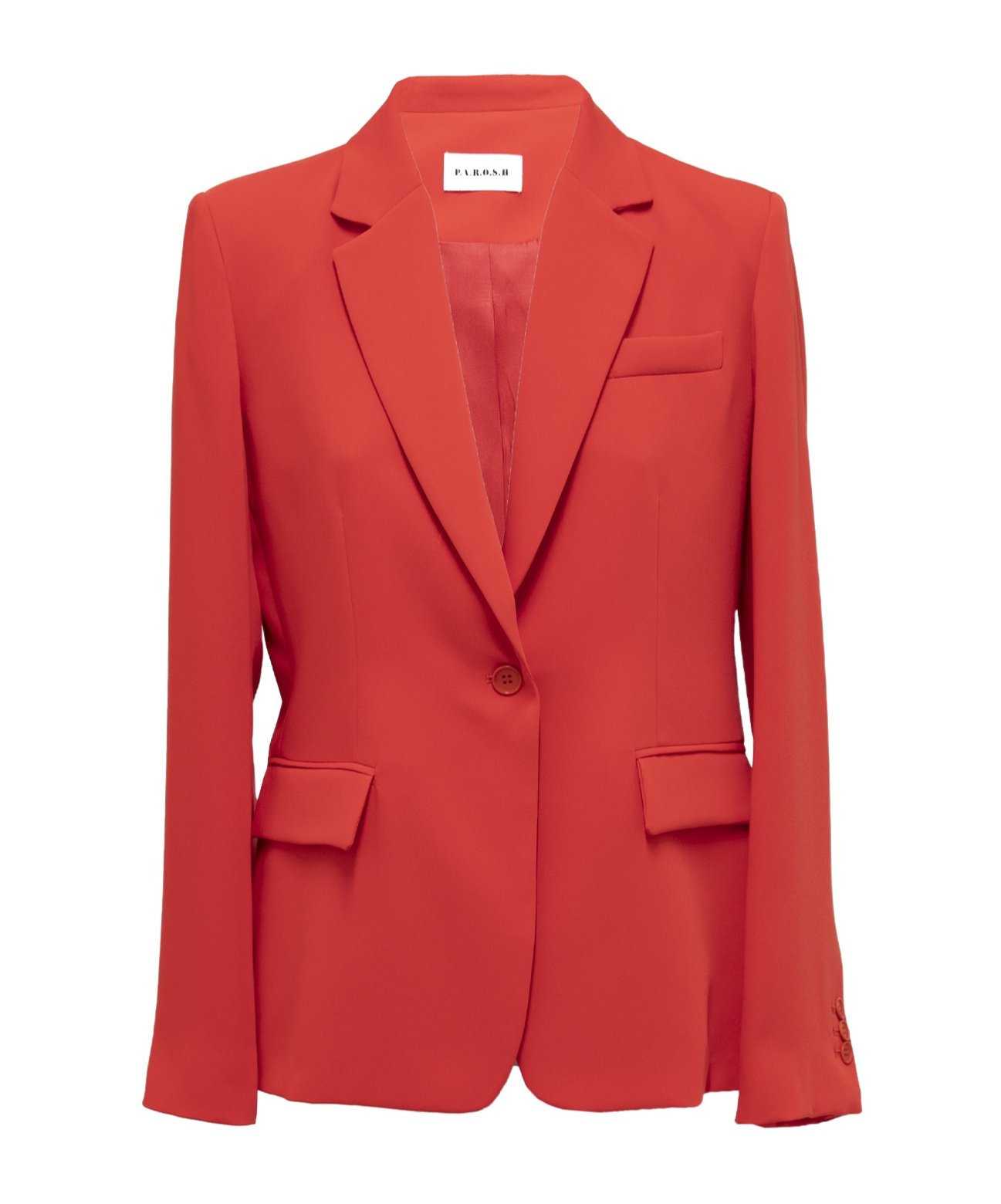 Shop P.a.r.o.s.h Panty24 Lapel Suit Jacket In Red