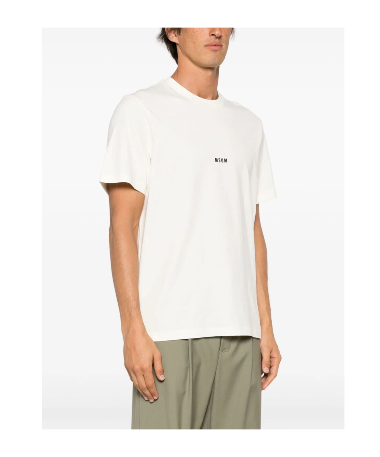 Msgm Logo-print Cotton T-shirt In White