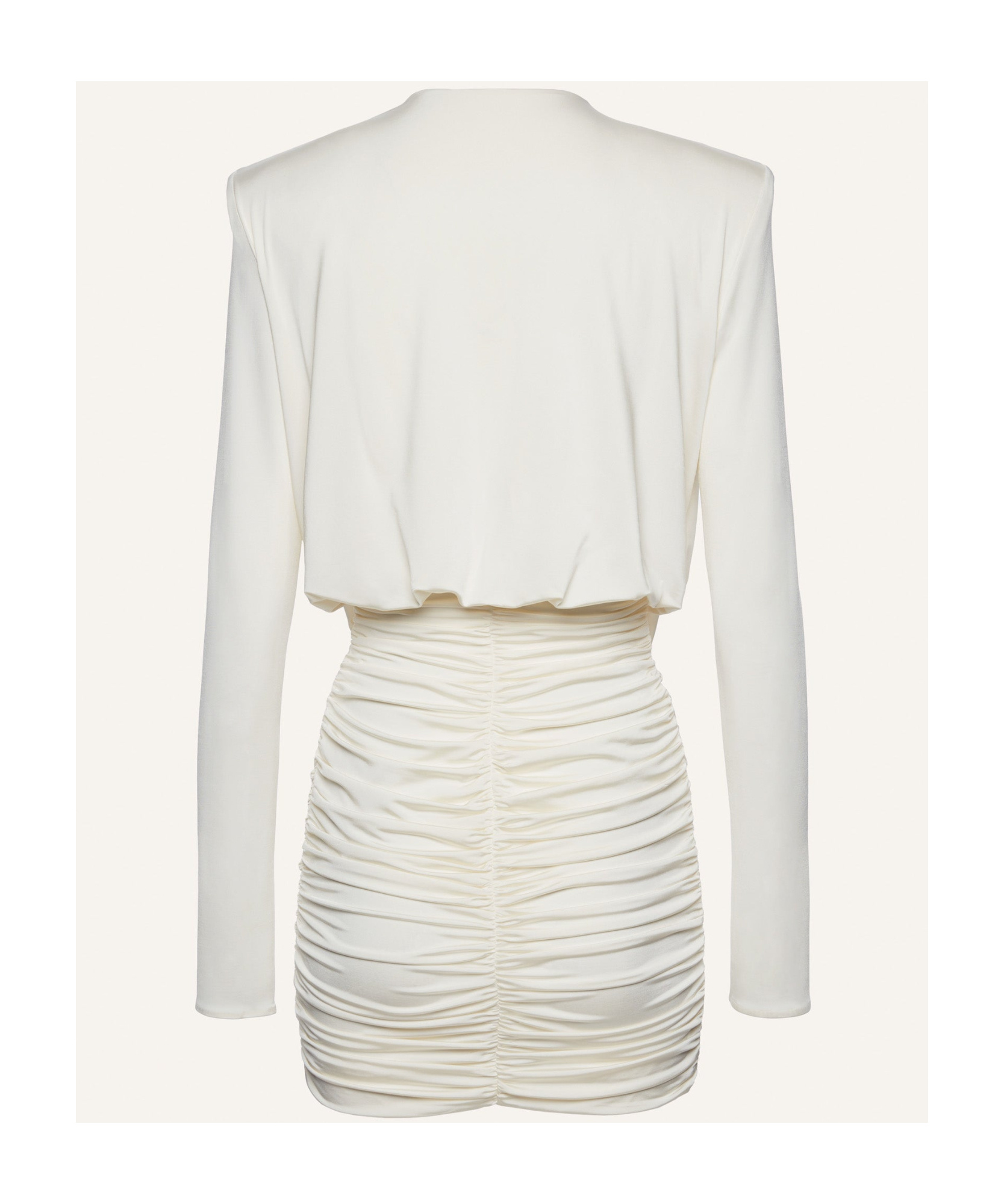 Magda Butrym Draped Ruched Minidress In White