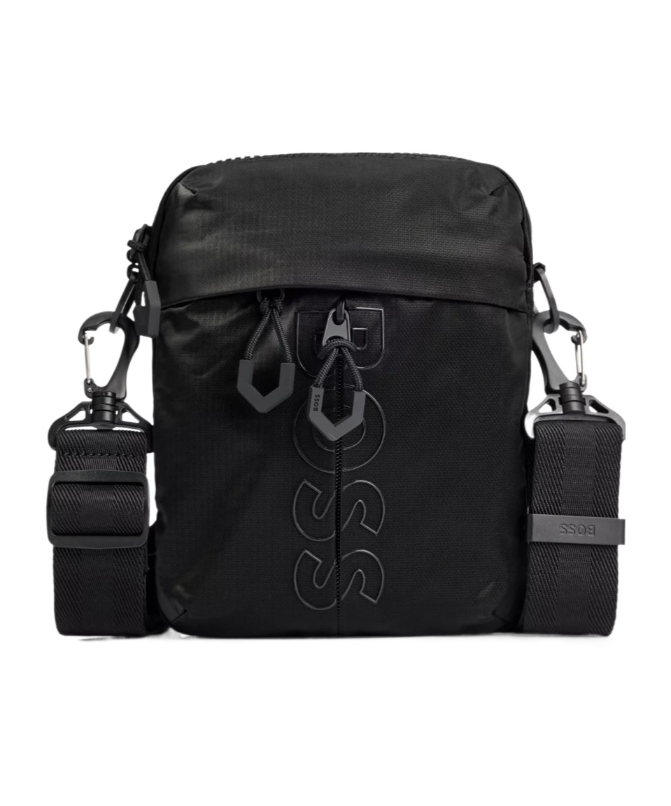 Hugo Boss Bryant Logo-embellished Crossbody Bag In Black