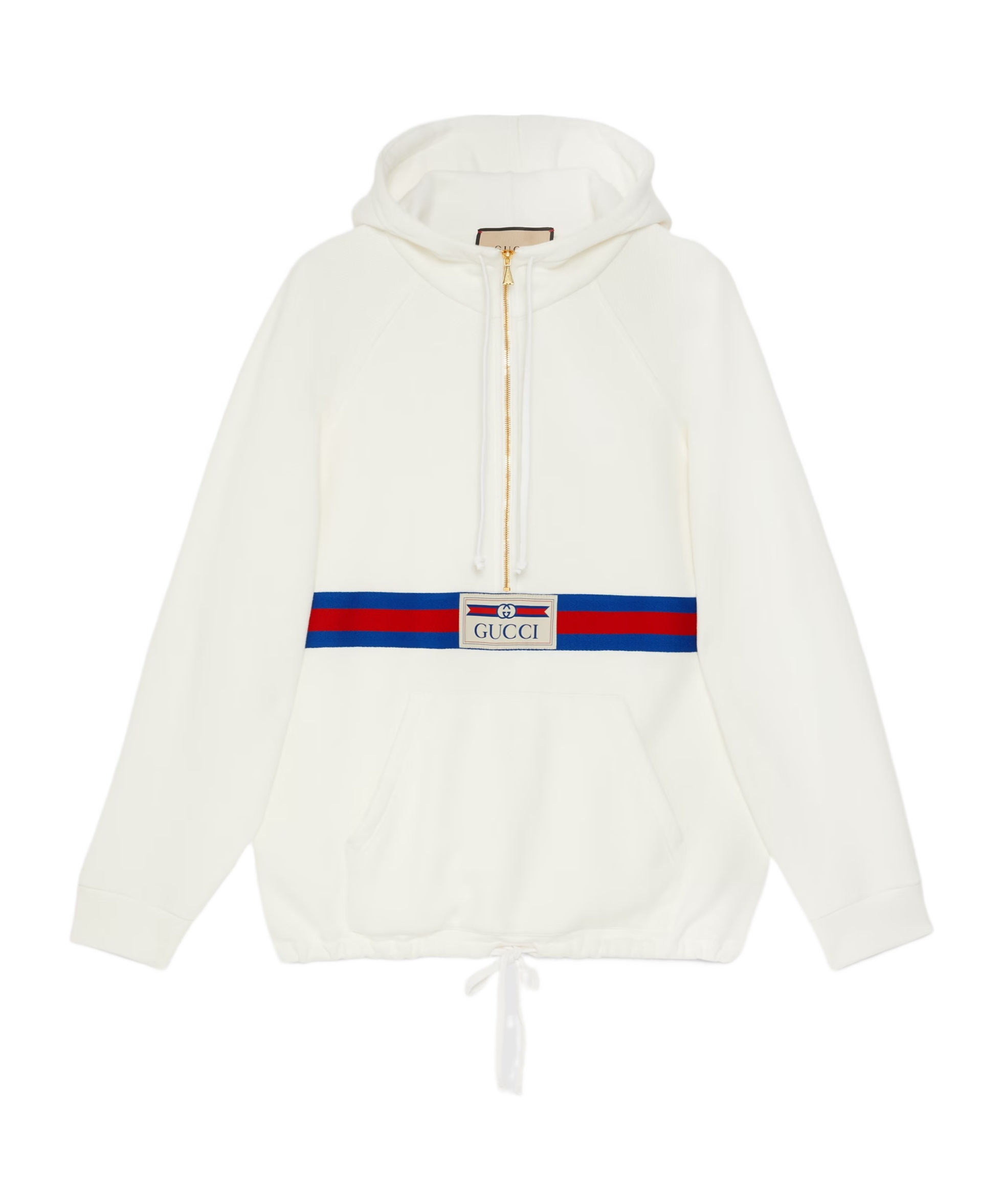 Gucci Sweatshirt Aus Baumwolljersey Mit Web In White