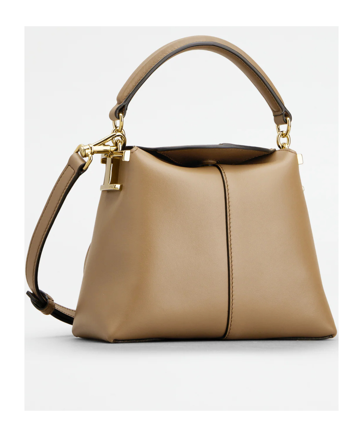 Tod's T Case Tote Messenger Bag In Leather Micro In Green