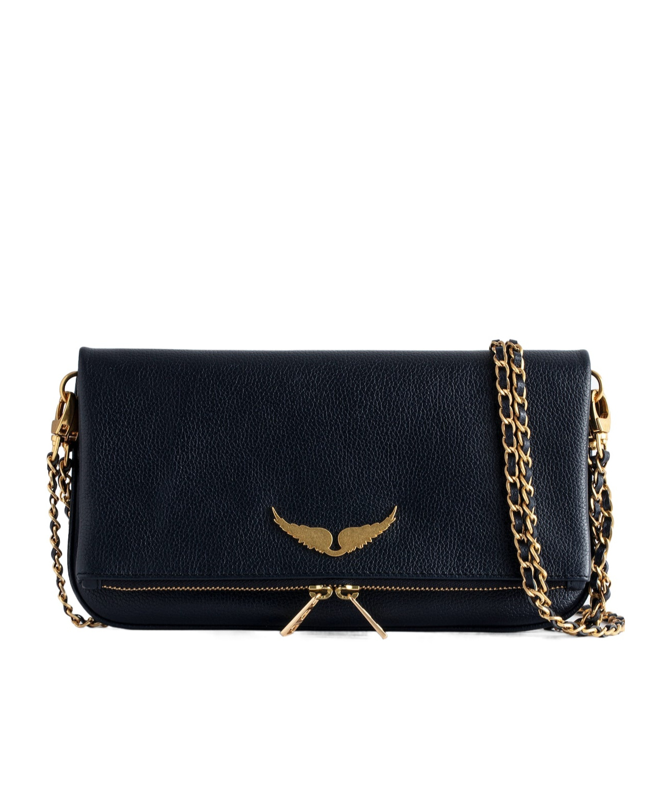 Zadig & Voltaire Zadig Voltaire Logo-plaque Clutch Bag In Black