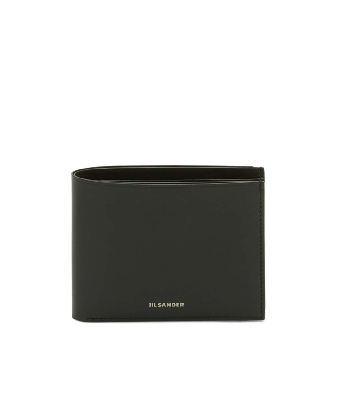 Jil Sander Logo Detailed Bi-fold Wallet In Black