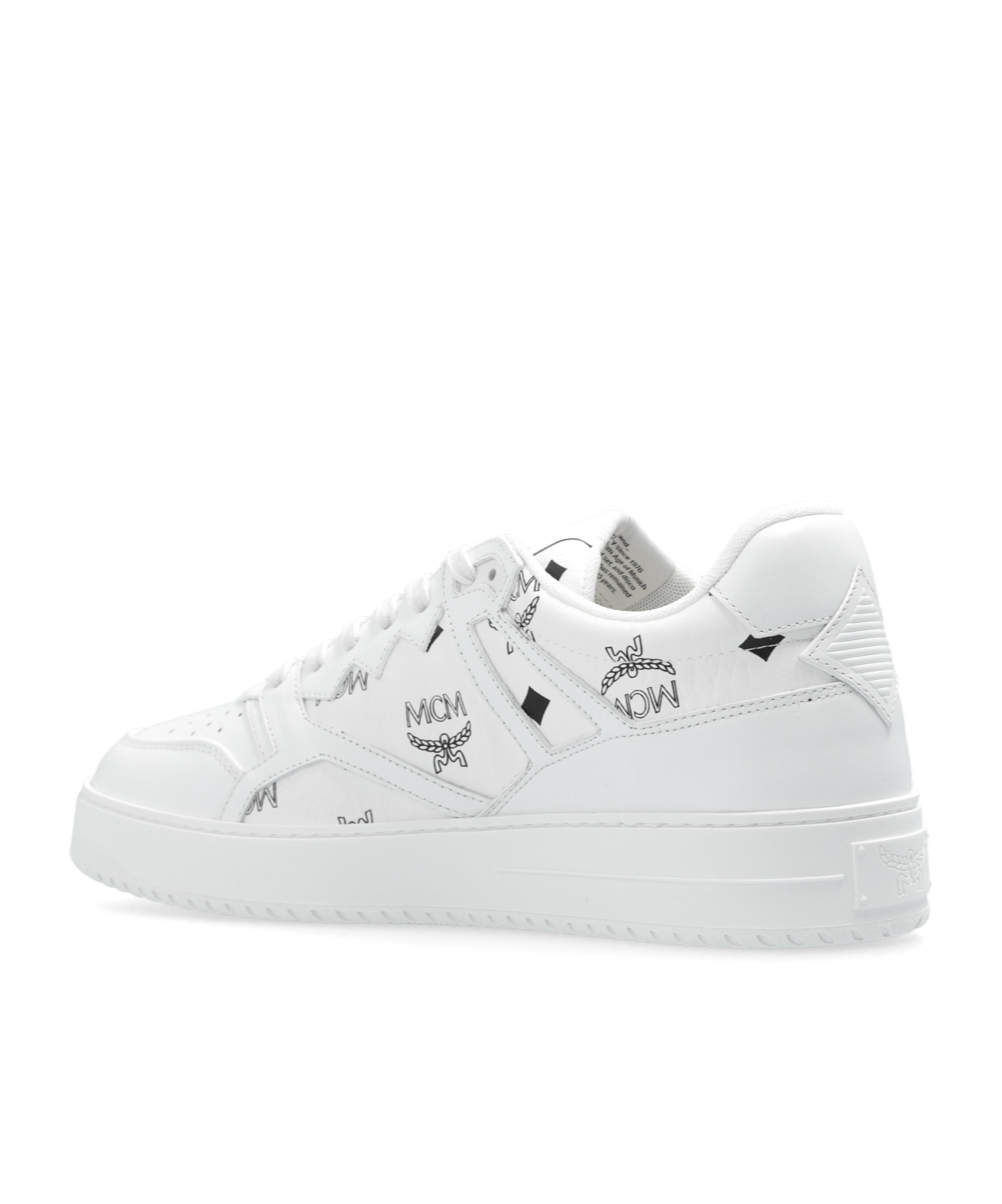 Mcm Terrain Canvas Printed Sneakers In White