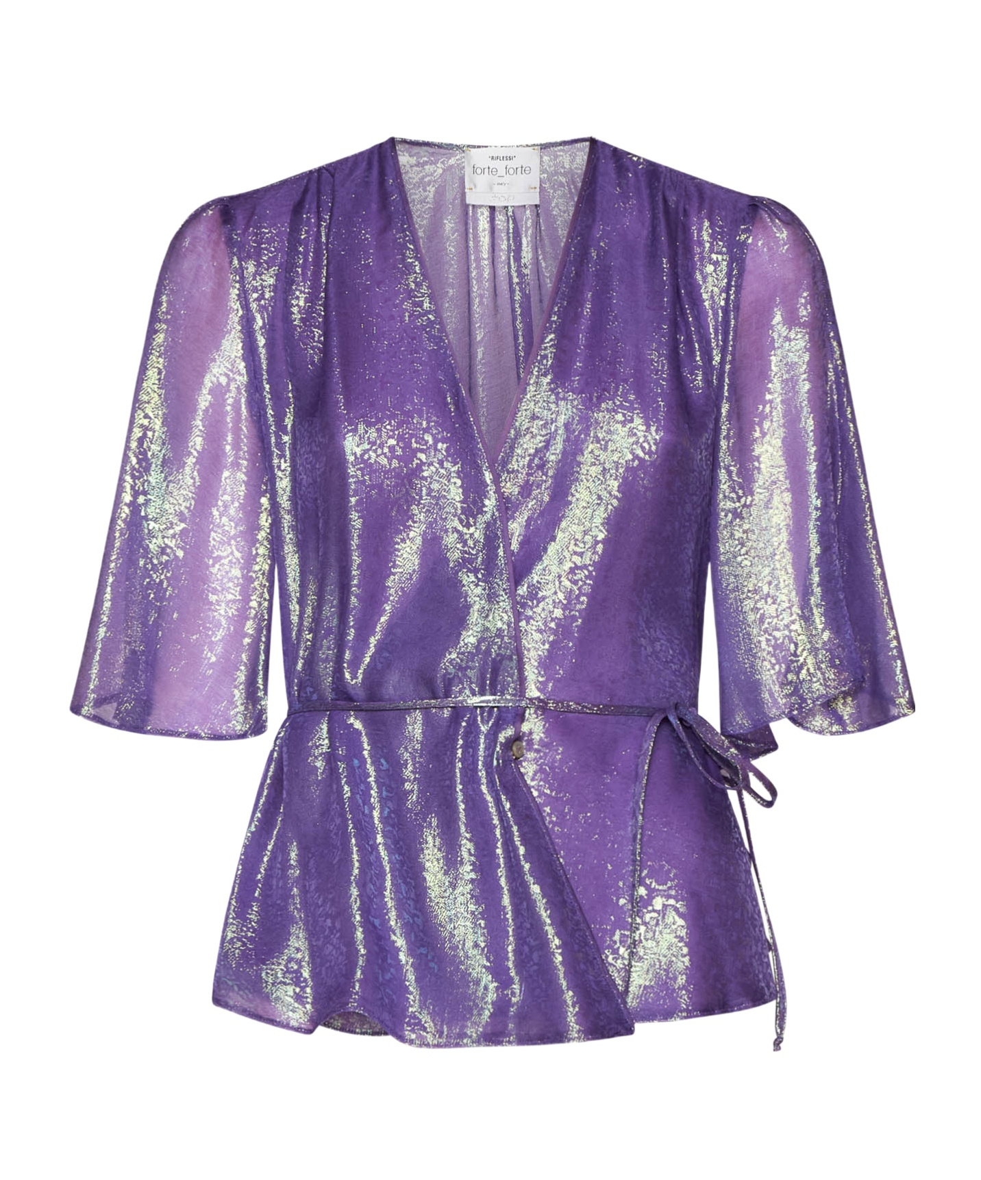 FORTE FORTE FORTE FORTE SHIMMER WRAP TOP