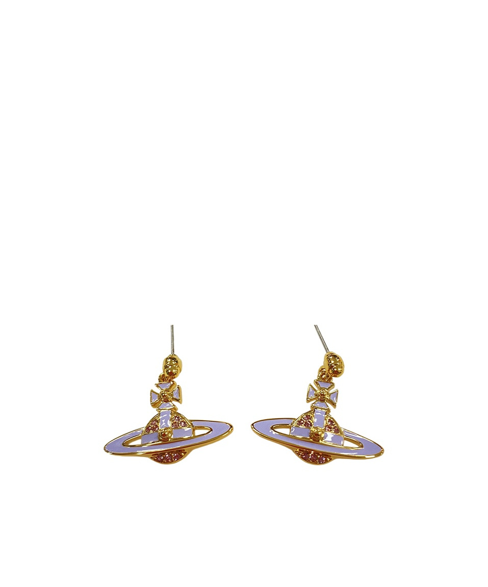 Vivienne Westwood Logo Pattern Earrings In Yellow