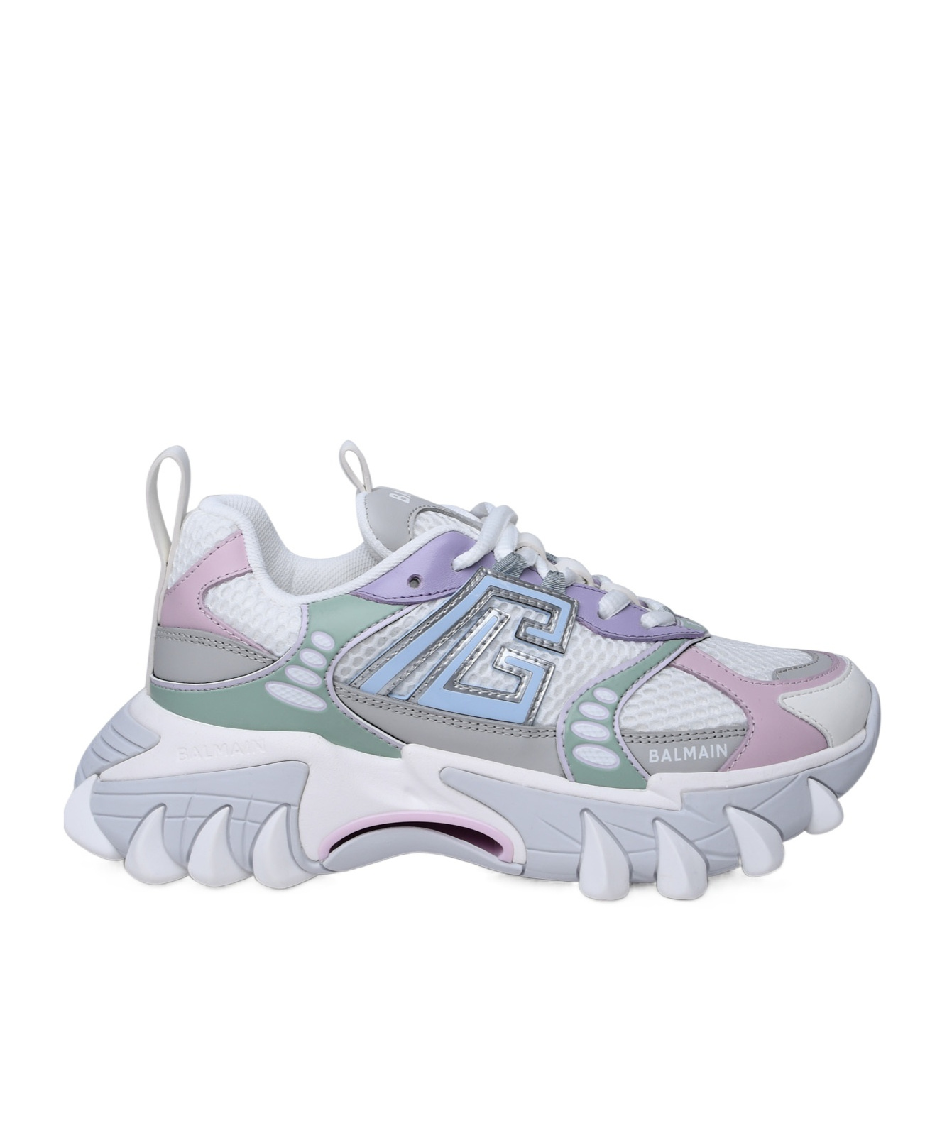 BALMAIN B-EAST PB TRAINERS IN TECHNICAL MATERIALS AND MESH