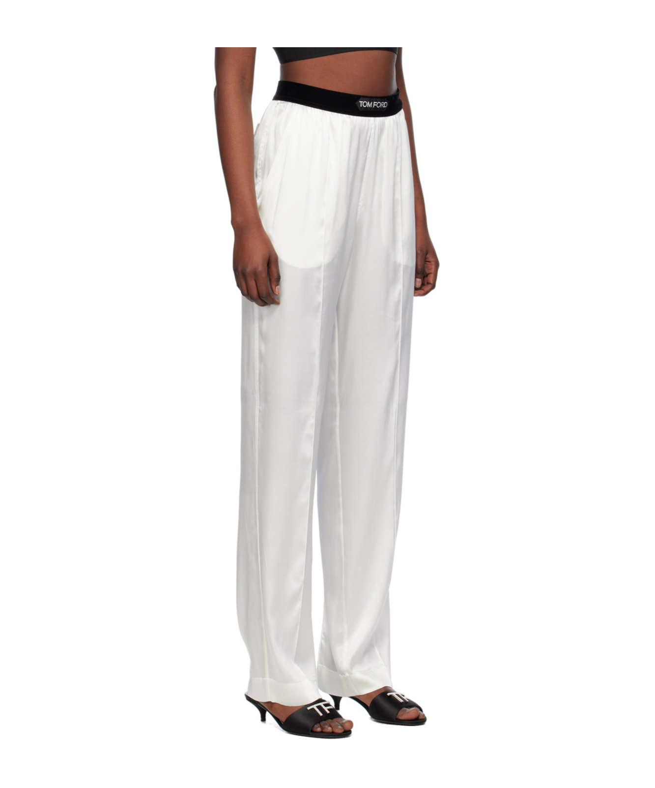 TOM FORD VELVET-TRIM PAJAMA TROUSERS 