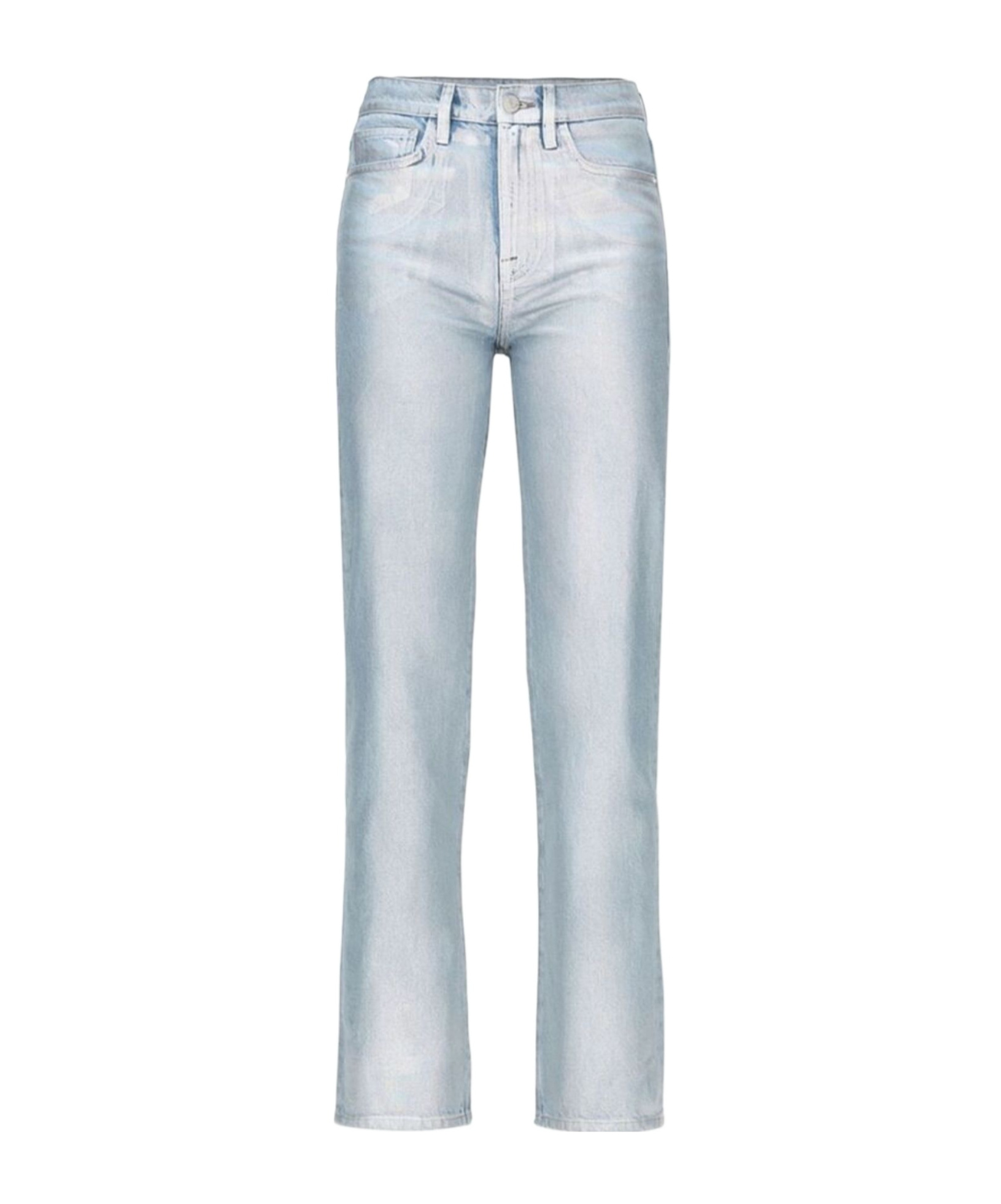 Frame Le Jane Crop High Rise Jeans In White