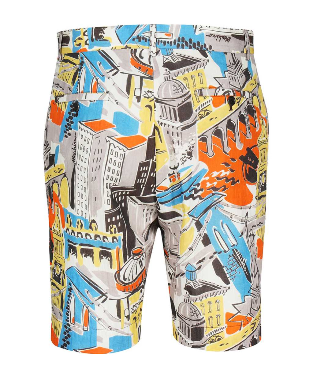 Moschino Pattern Shorts In Multicolor