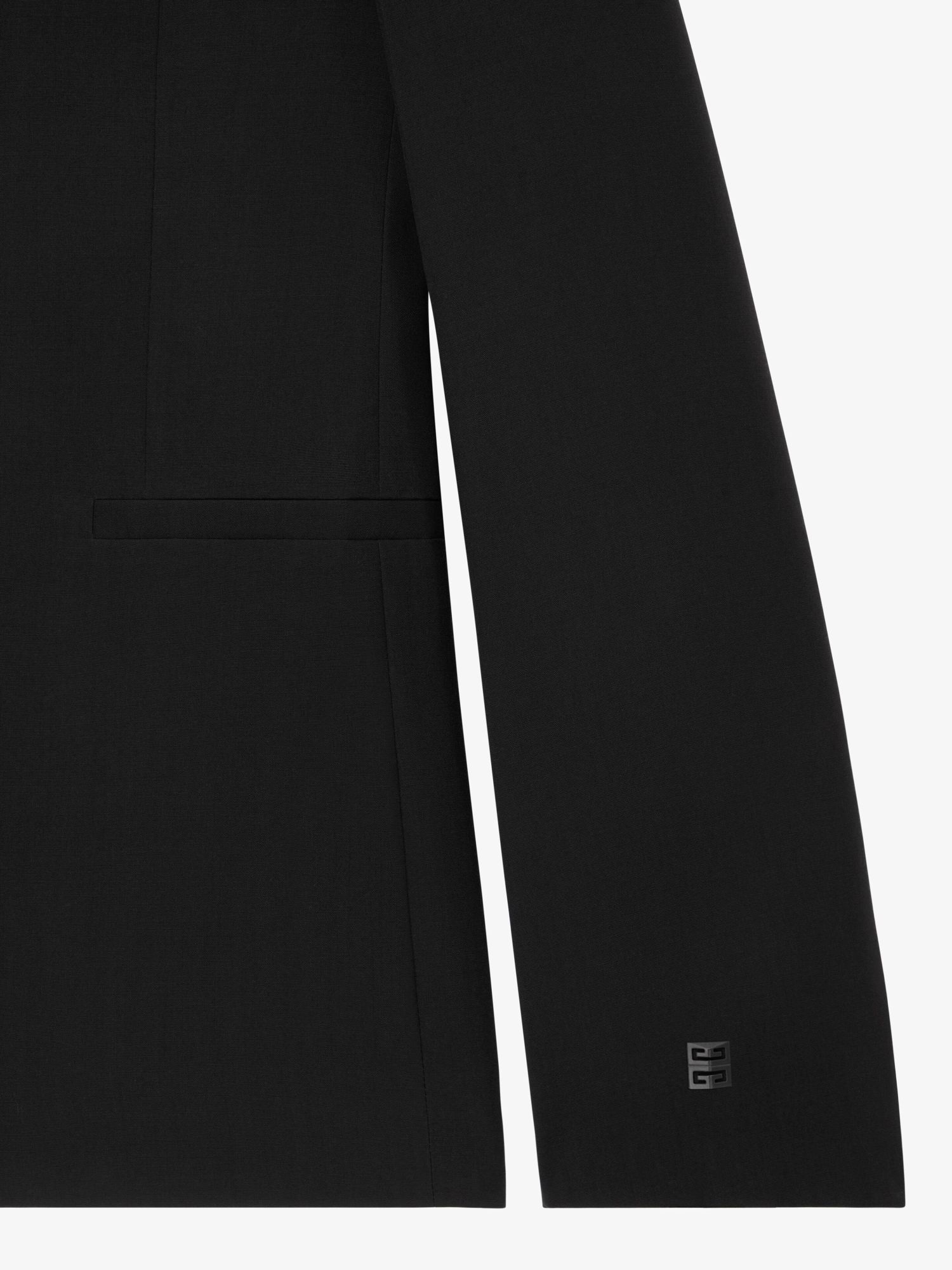 Givenchy Long-sleeved Wool Suit Jacket In Black