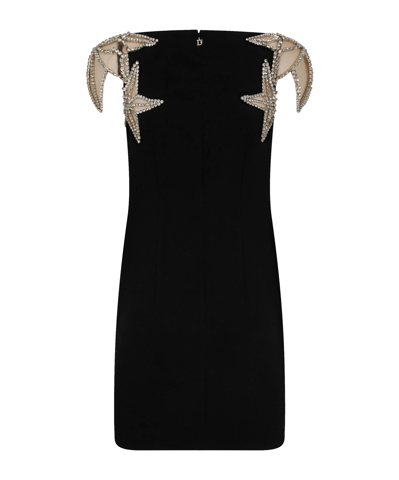 Dsquared2 Star-embellished Strapless Minidress In Black