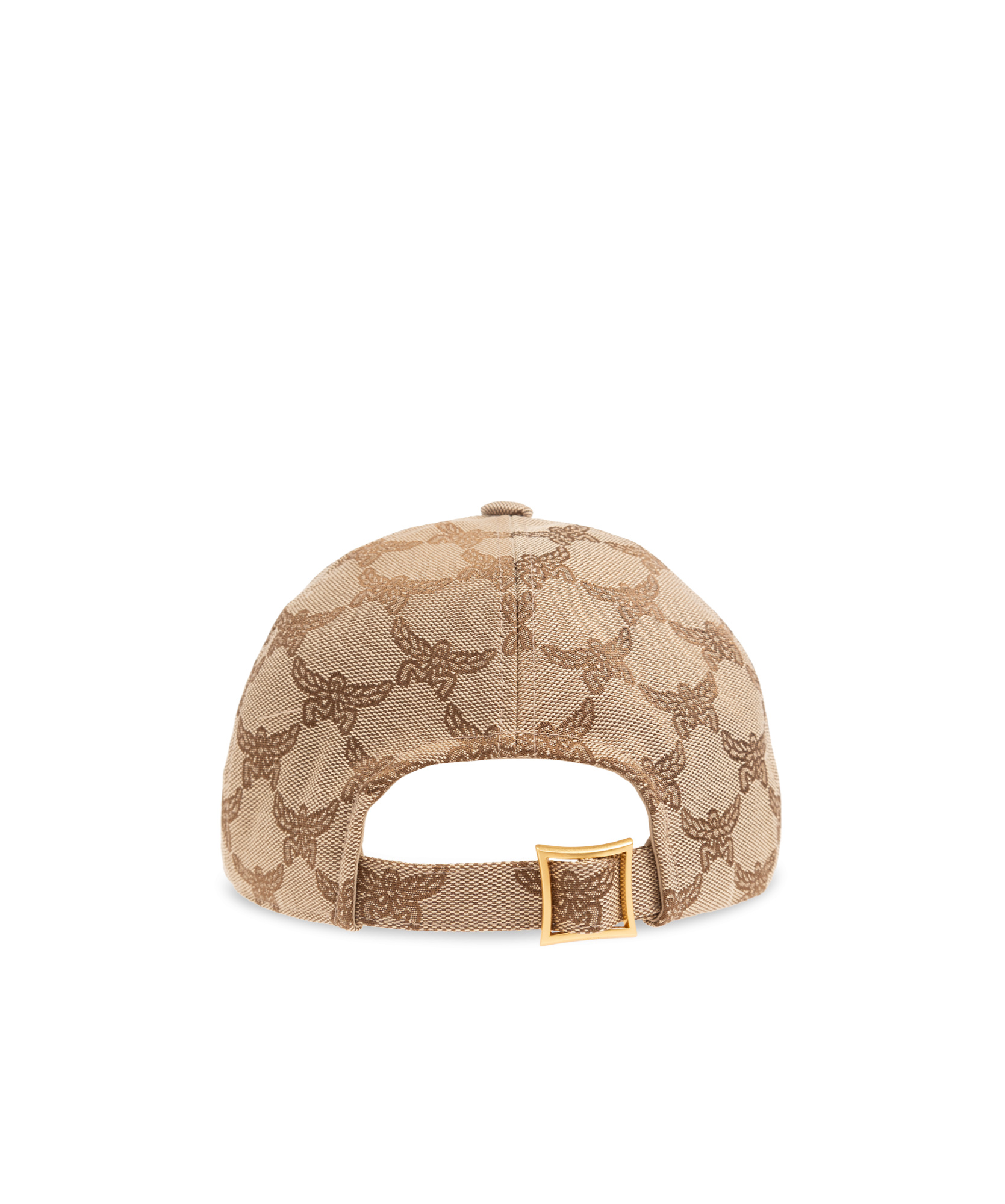 Mcm Monogram Logo Patch Baseball Cap In Nude