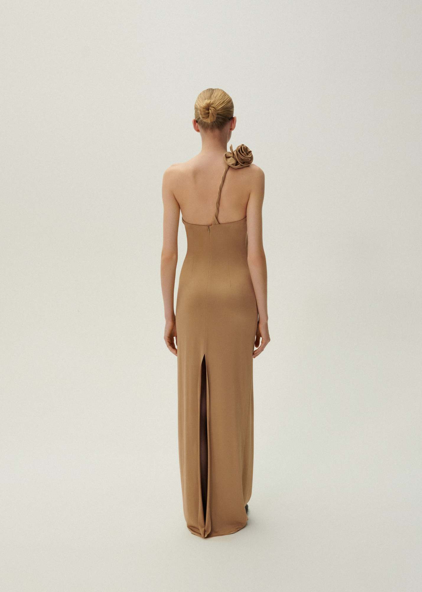 Magda Butrym Rose Decal Dress In Brown