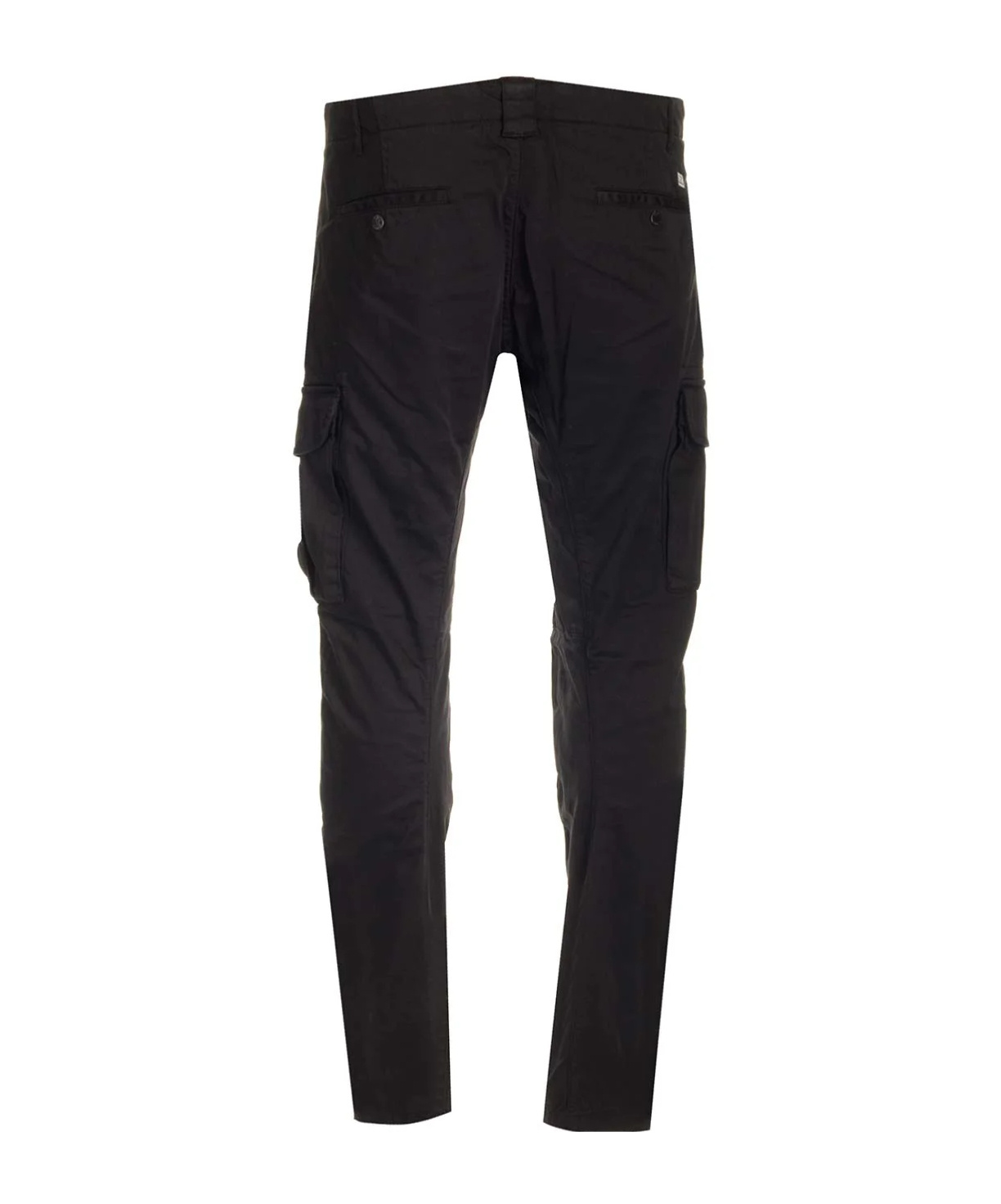 C.p. Company Lens-detail Cargo Trousers In Black