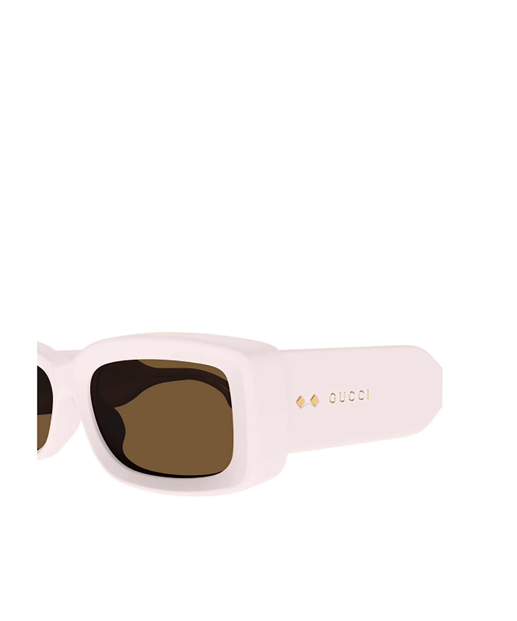 Gucci Logo-engraved Rectangle-frame Sunglasses In Pink
