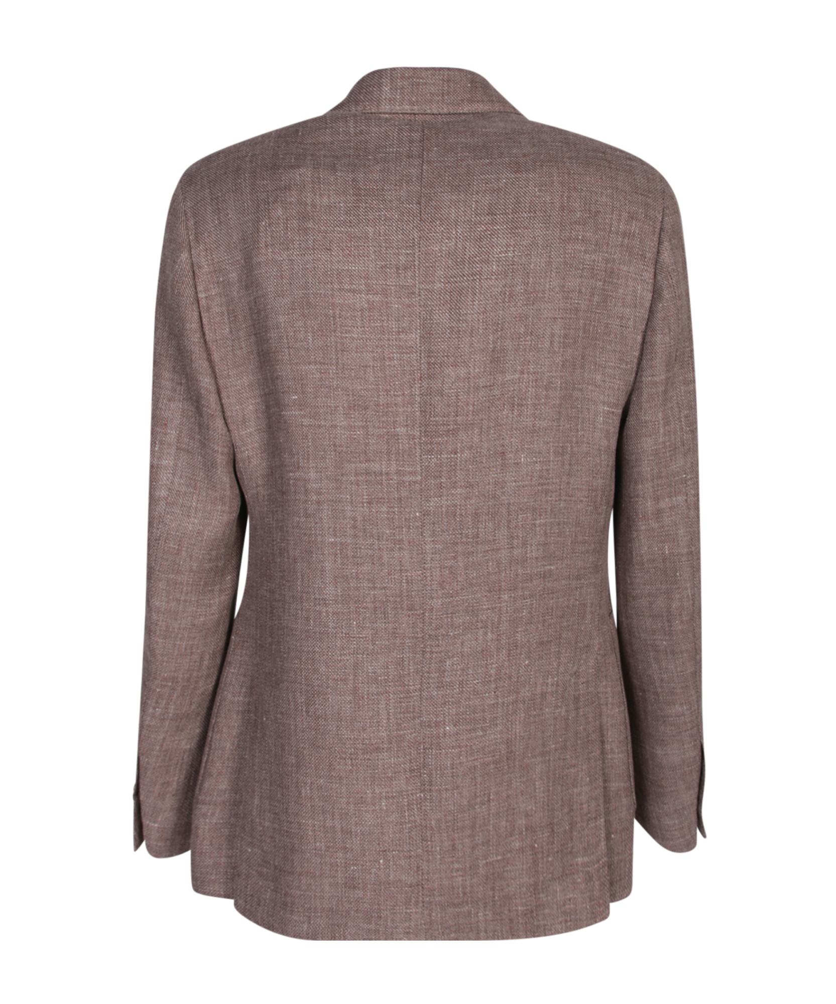 Shop Lardini Single-breasted Linen Blend Blazer In Gray
