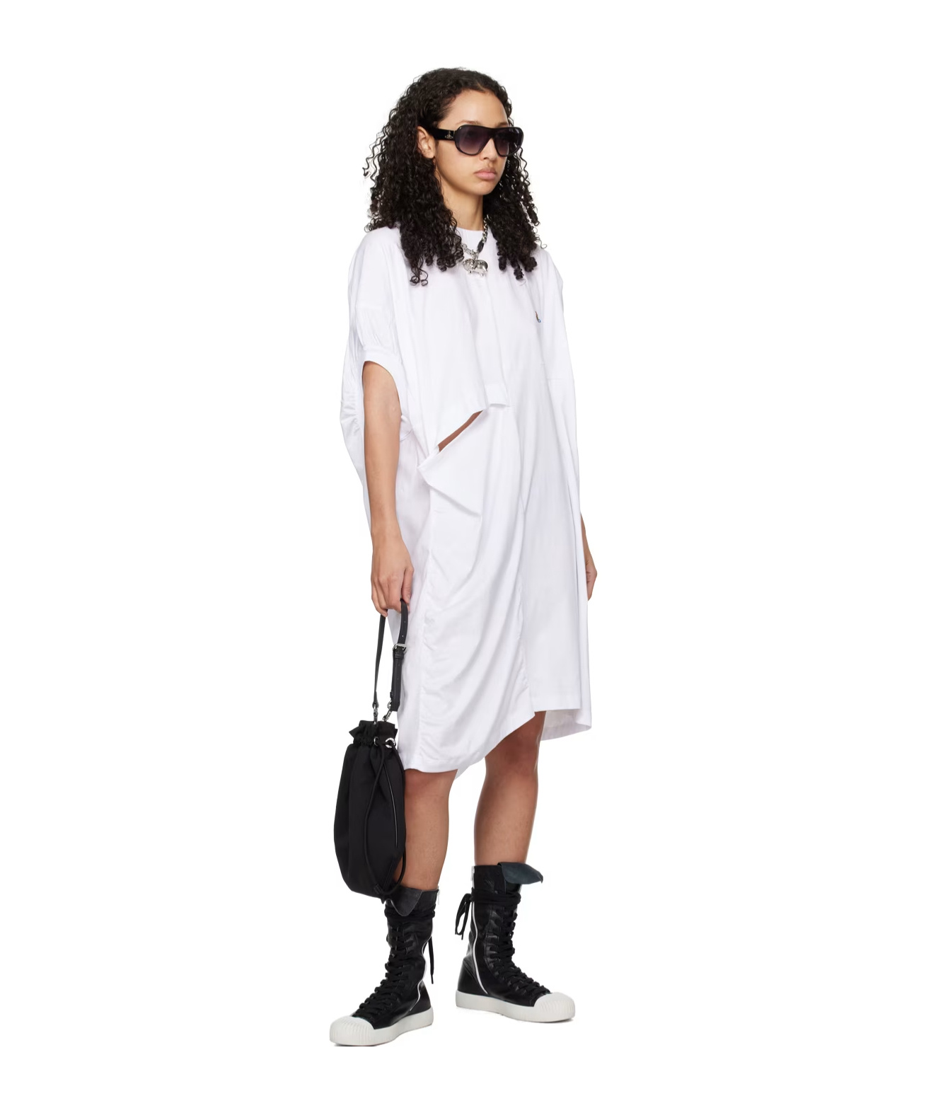 Vivienne Westwood White Dolly Midi Dress In White
