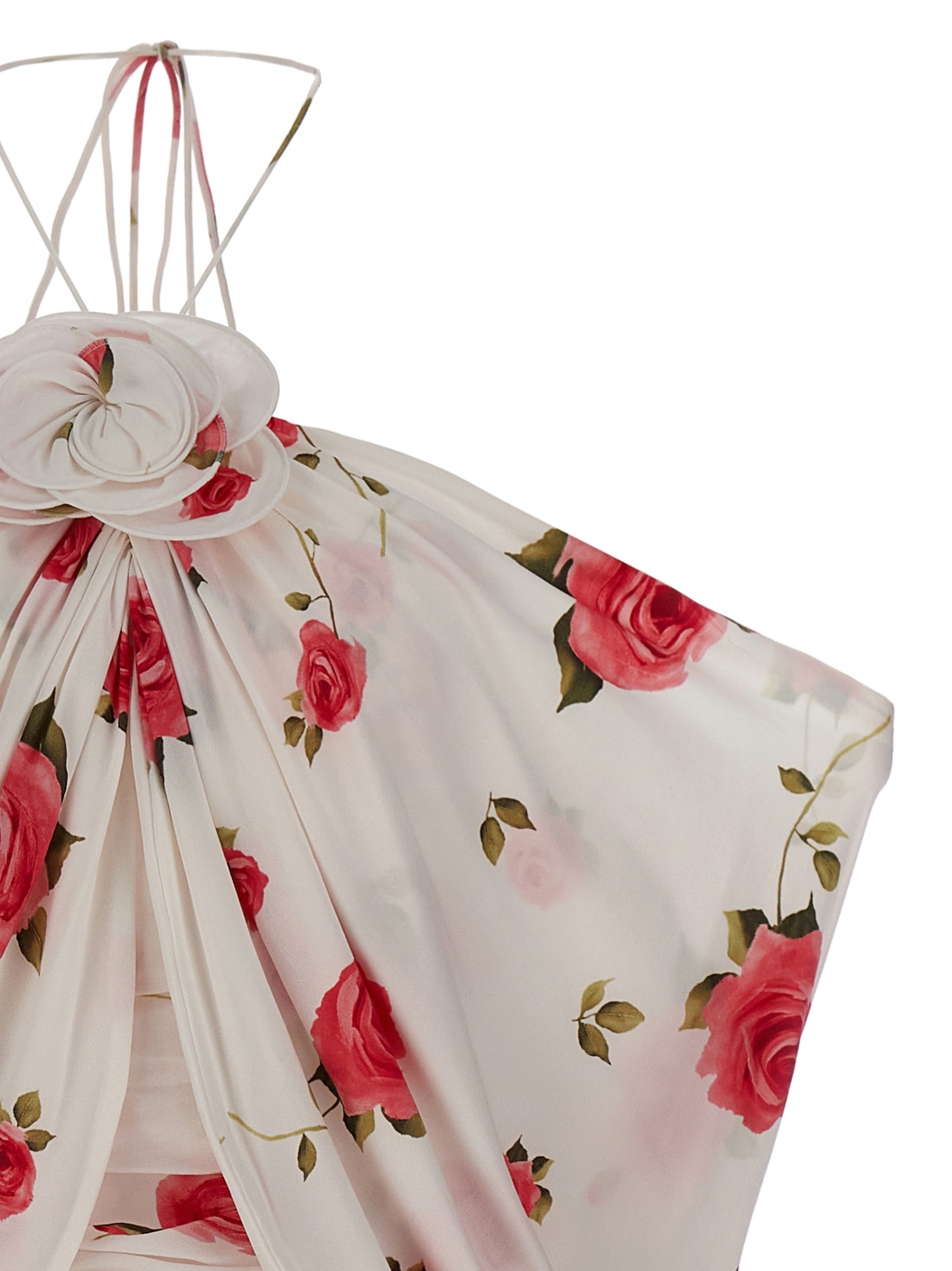 Magda Butrym White Cream Printed Dress In Nude