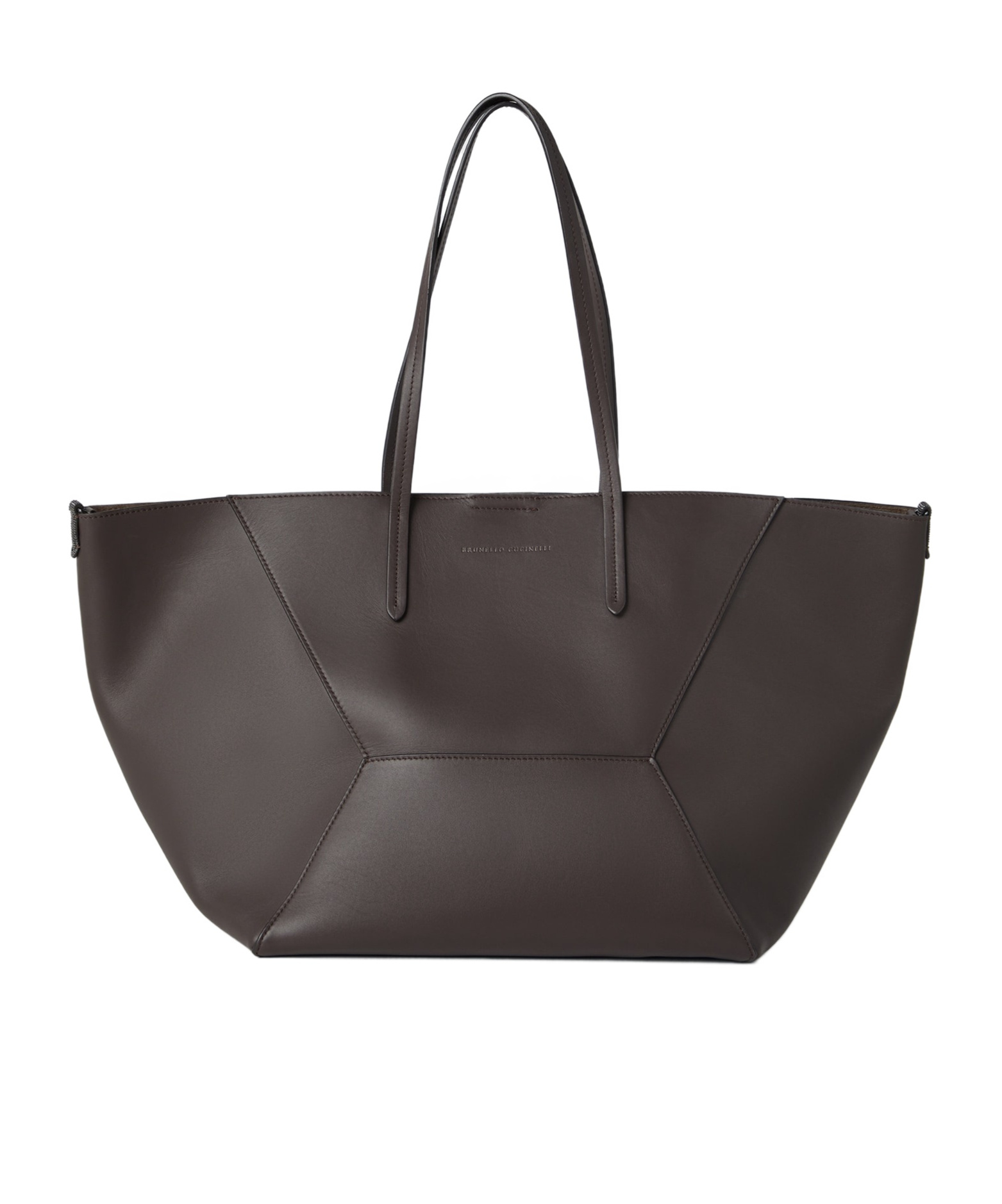 BRUNELLO CUCINELLI LOGO-STAMP LEATHER TOTE BAG 
