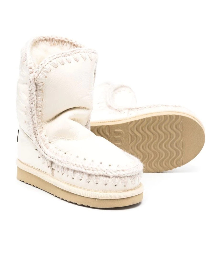 Mou Round-headed Boots In White