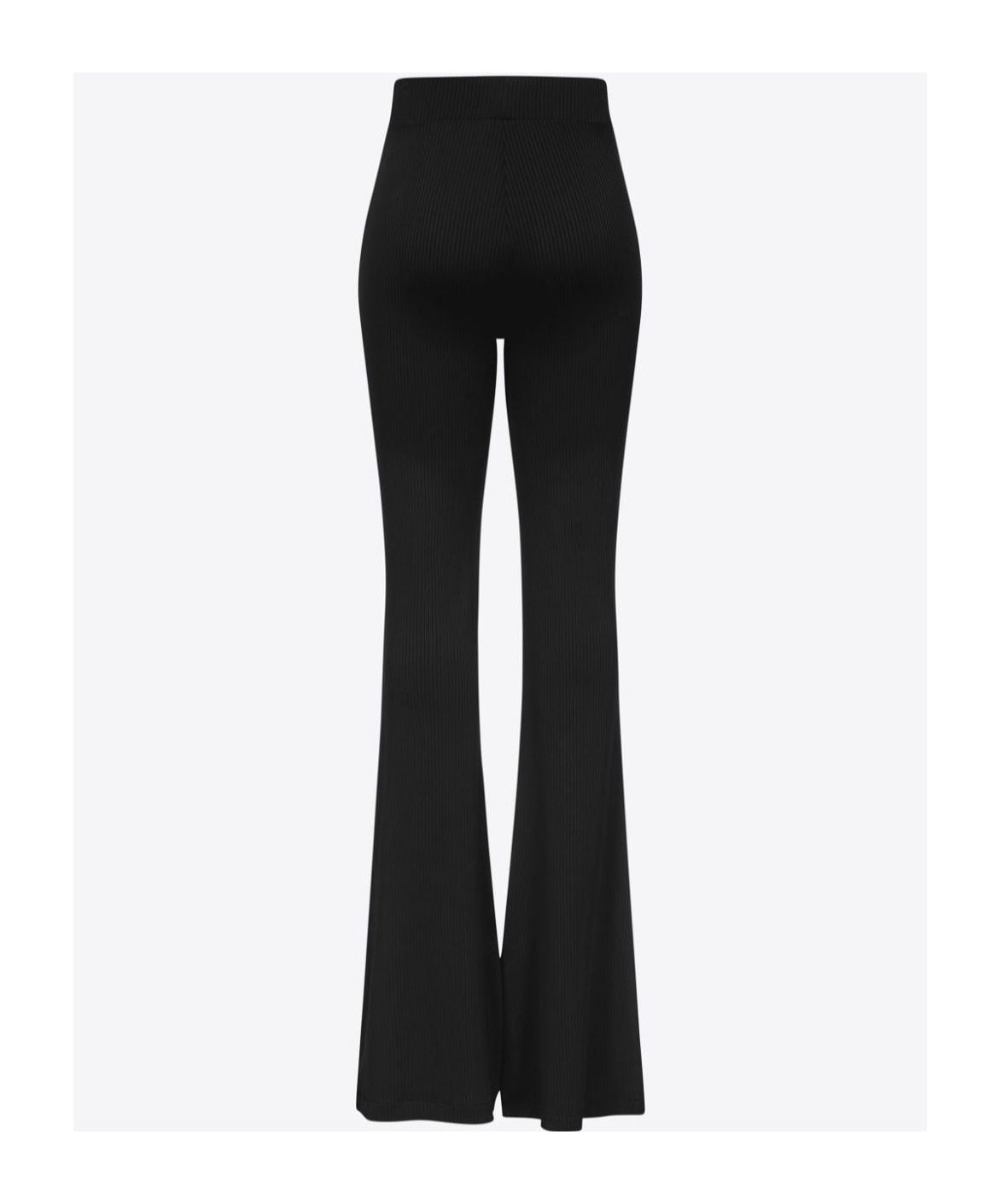 Area Viscose High Rise Flared Pants In Black