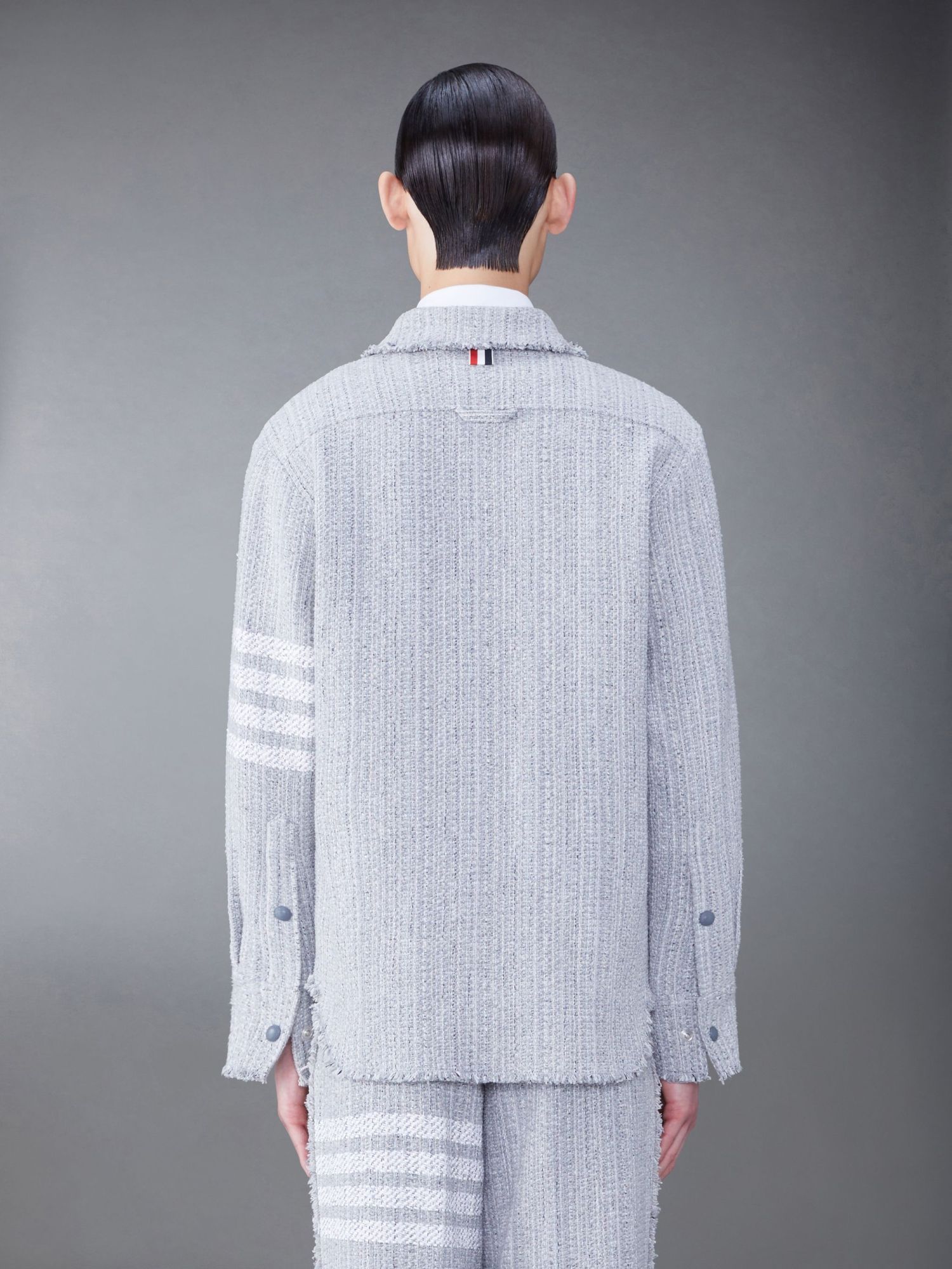 Shop Thom Browne 4-bar Stripe Shirt In Gray