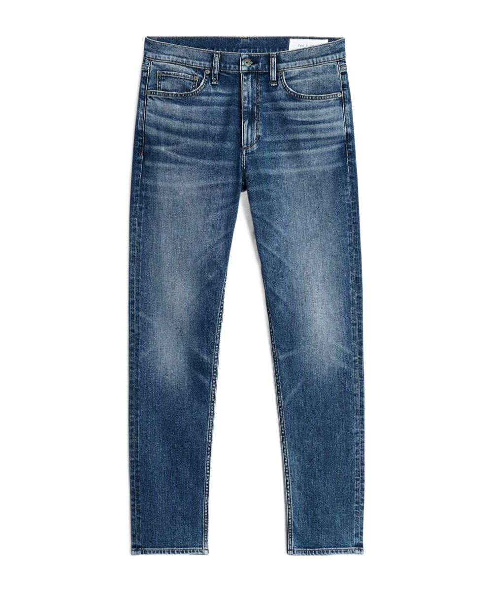 Rag & Bone Belt Ring Denim Trousers In Blue