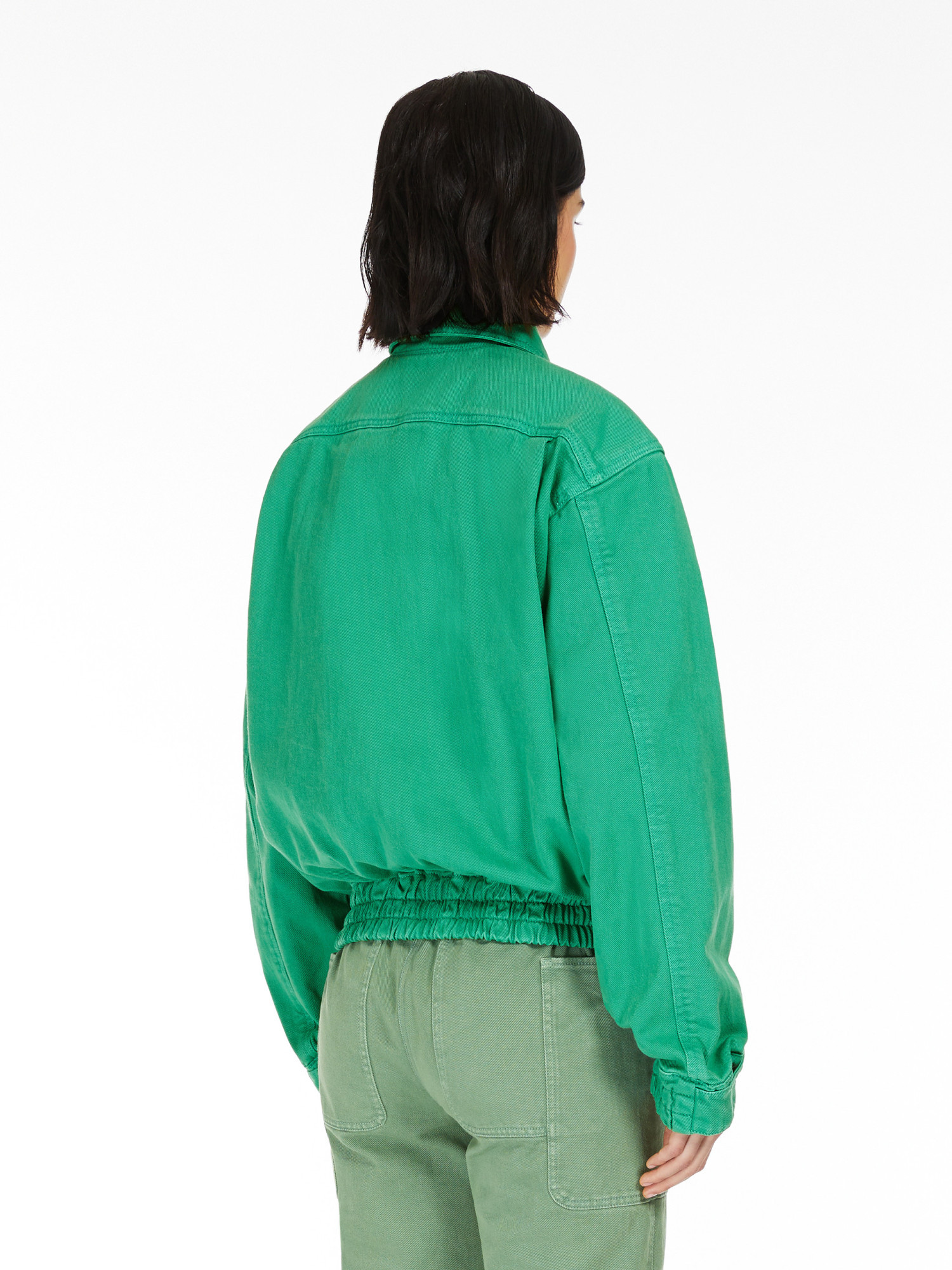 Max Mara Loose-bottomed Casual Jacket In Green