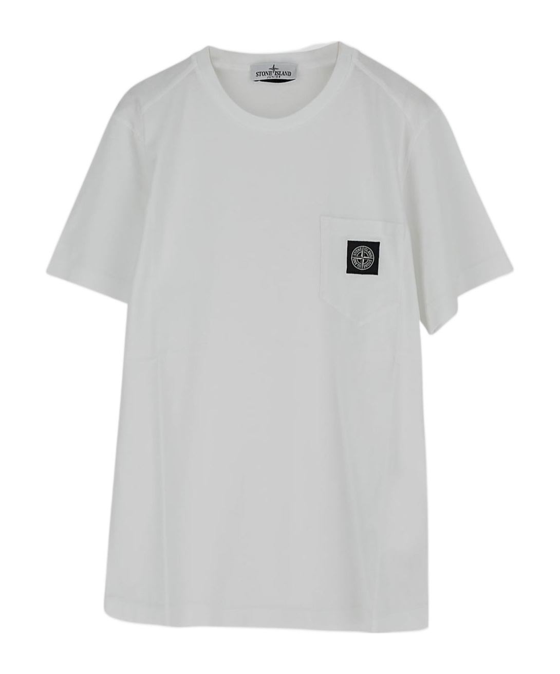 Stone Island Junior Compass-patch Crewneck T-shirt In White