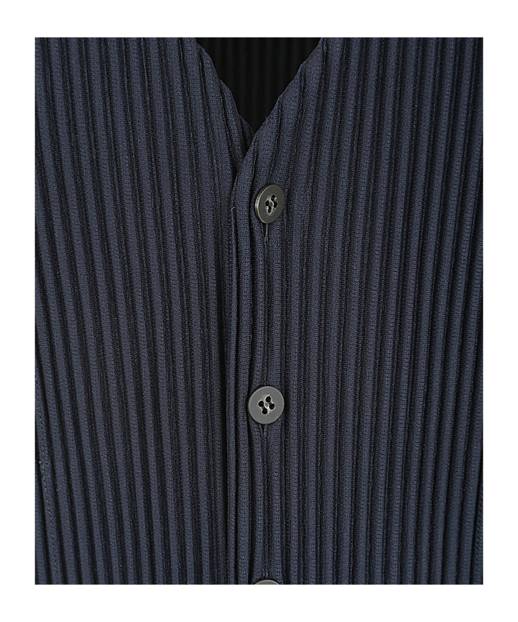 ISSEY MIYAKE V-NECK PLISSÉ WAISTCOAT