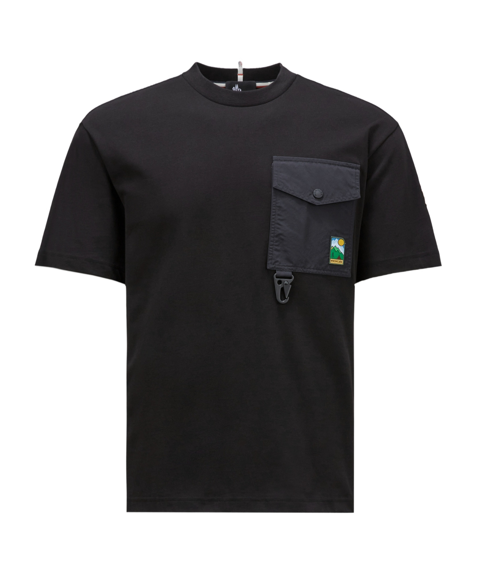 Moncler Logo-patch Cotton T-shirt In Black