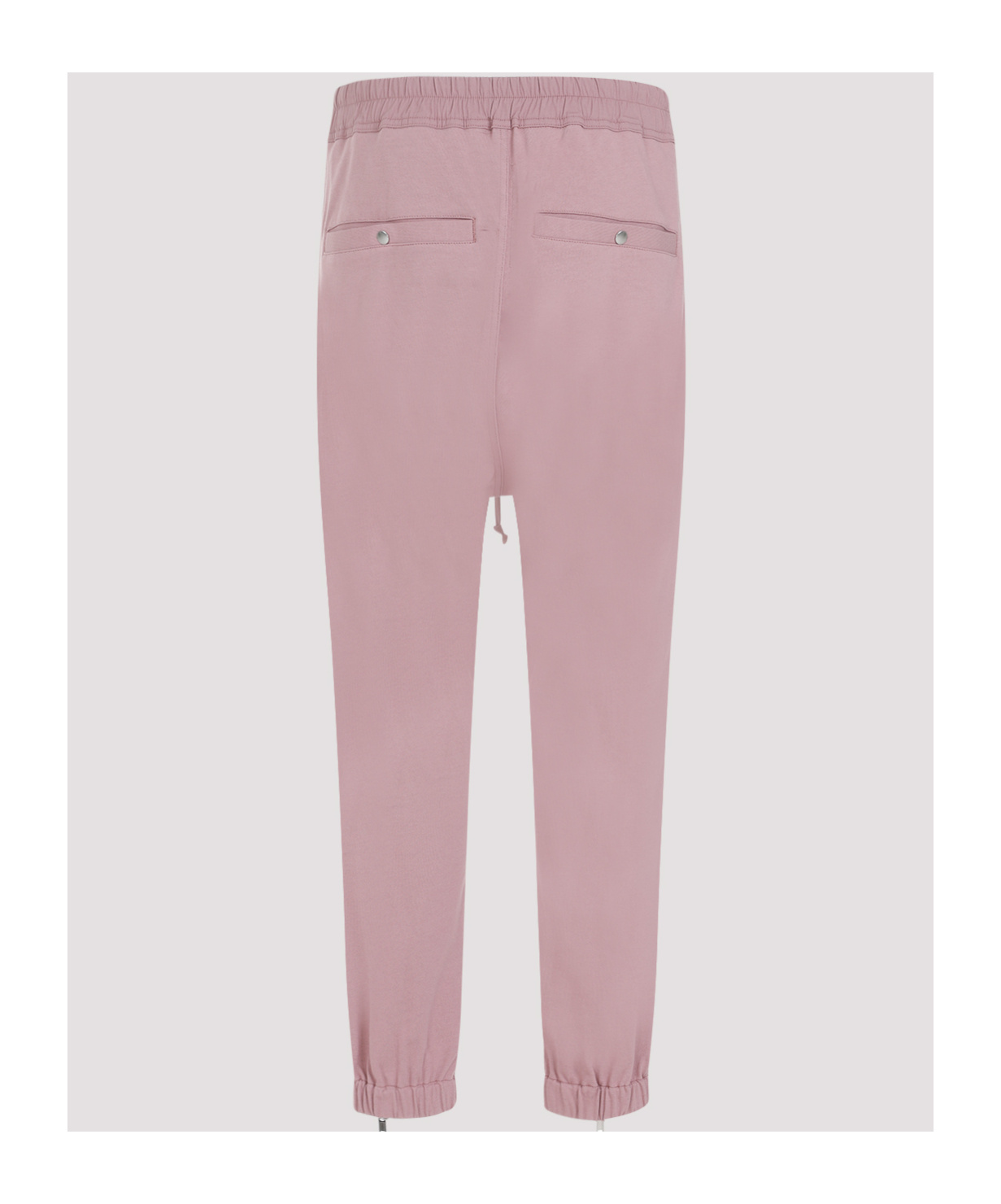 Rick Owens Pink Cotton Track Trousers For Men In Ss24 In Nude