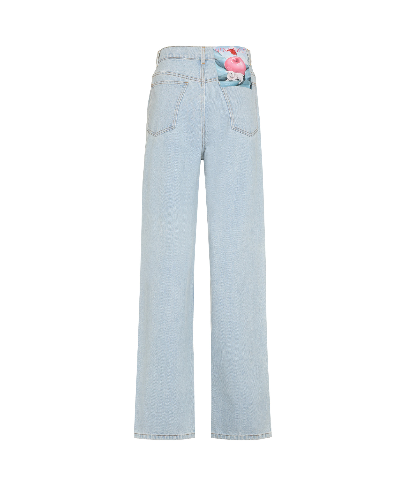 Nina Ricci Logo-patch High-rise Boyfriend Jeans In Gray