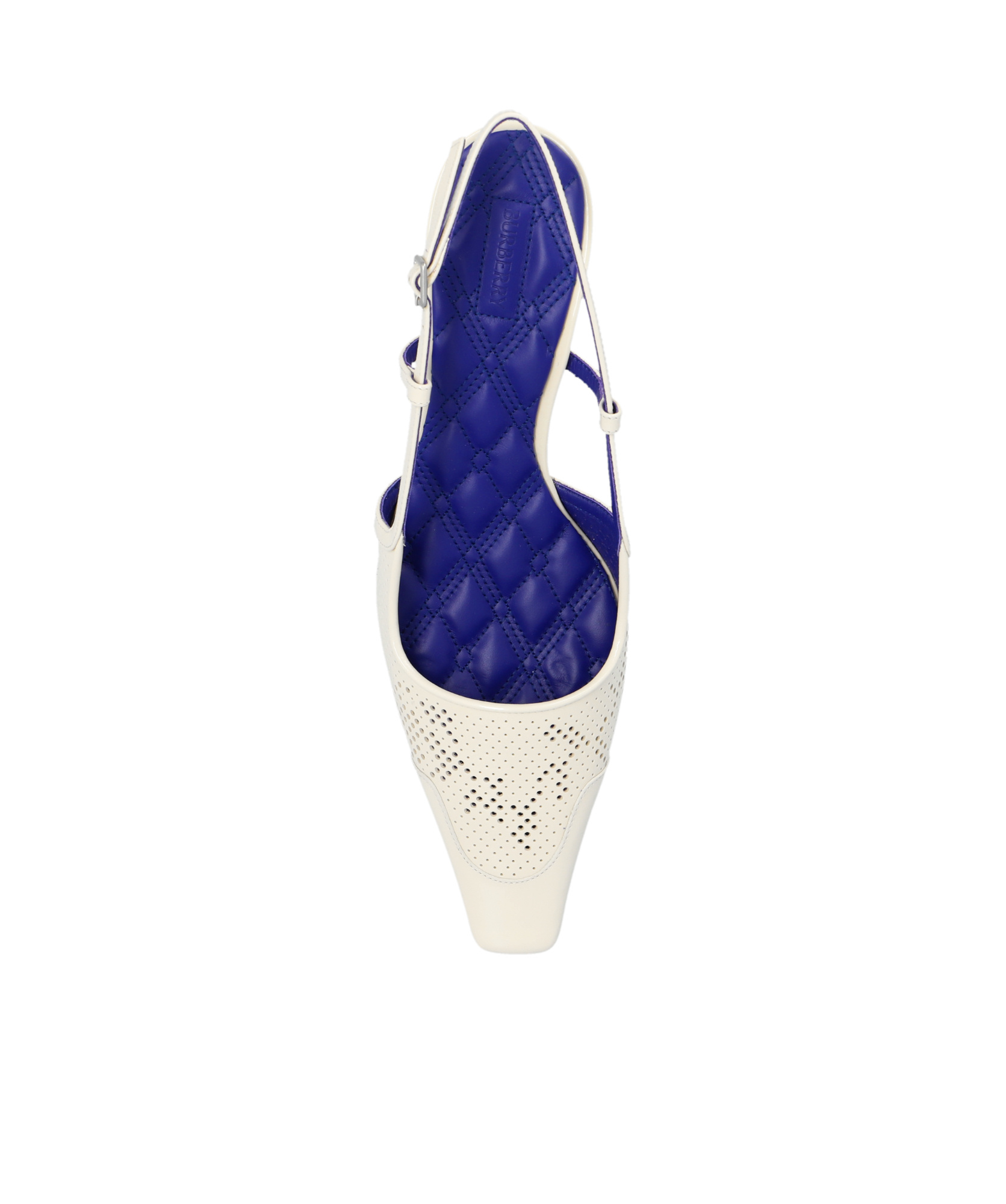 Burberry Chisel Sling Back Pump In White