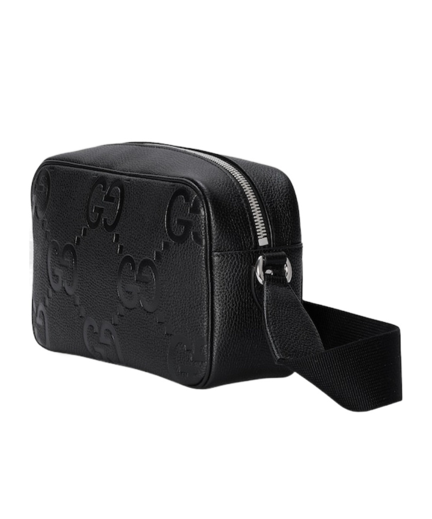 Gucci Medium Jumbo Gg Messenger Bag In Black