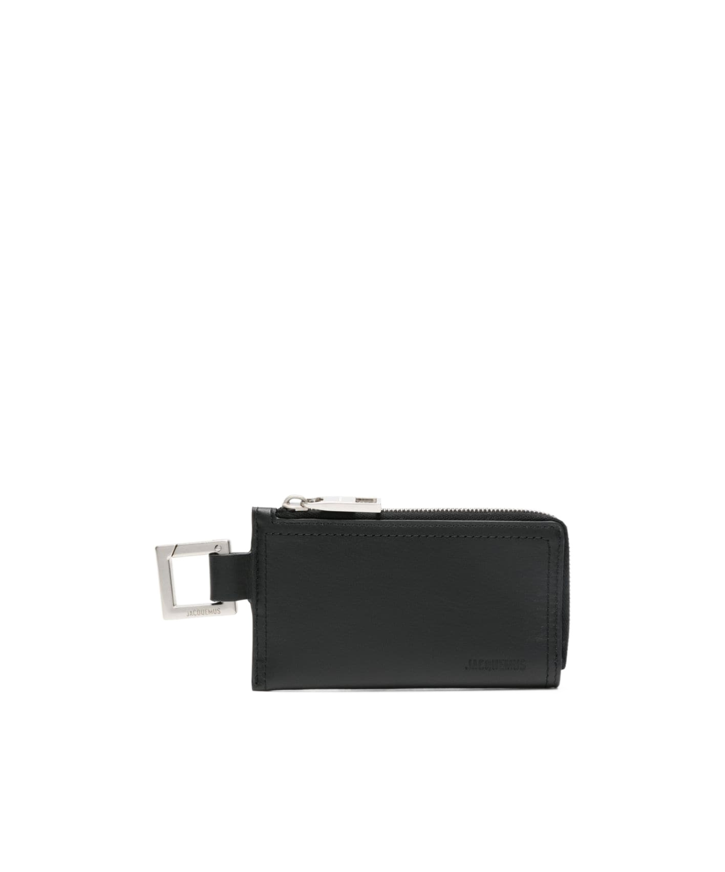 Jacquemus The Cuerda Zipped Leather Cardholder In Green